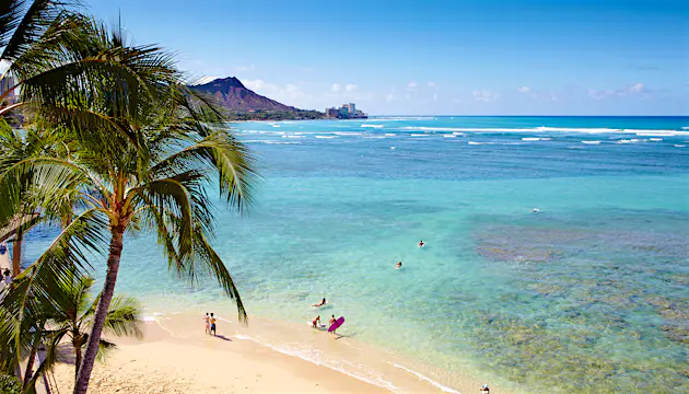 Waikiki beach.