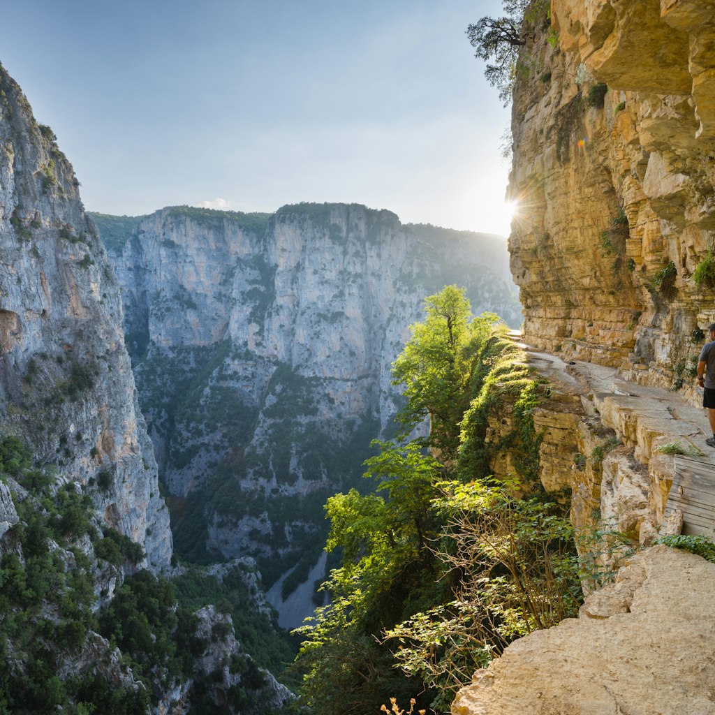Path to the Hermits Cave, near Monastery of Agia Paraskevi, Monodendri, Vikos Gorge, Greece