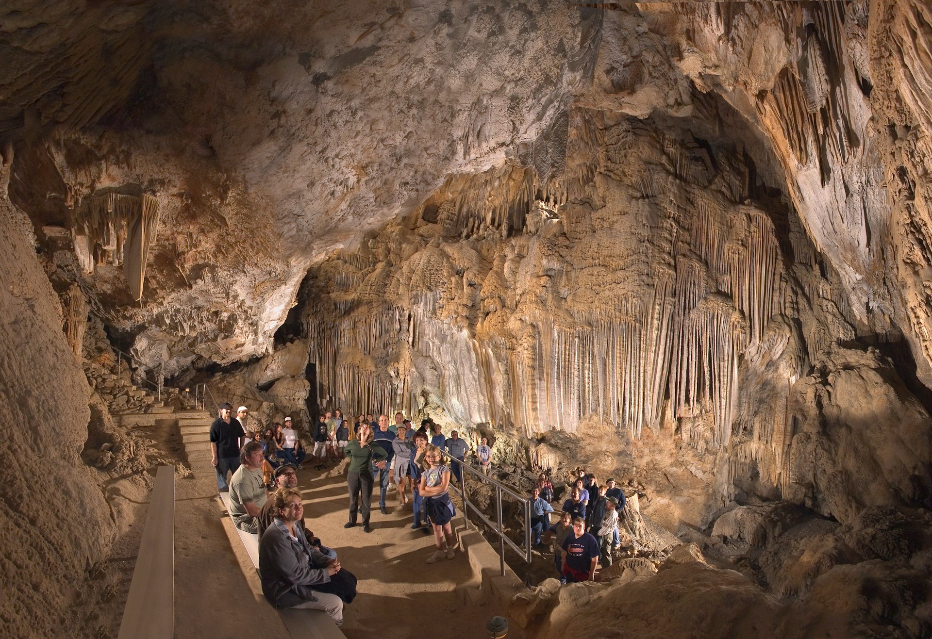 Visitors at Lake Shasta Caverns National Natural Landmark
