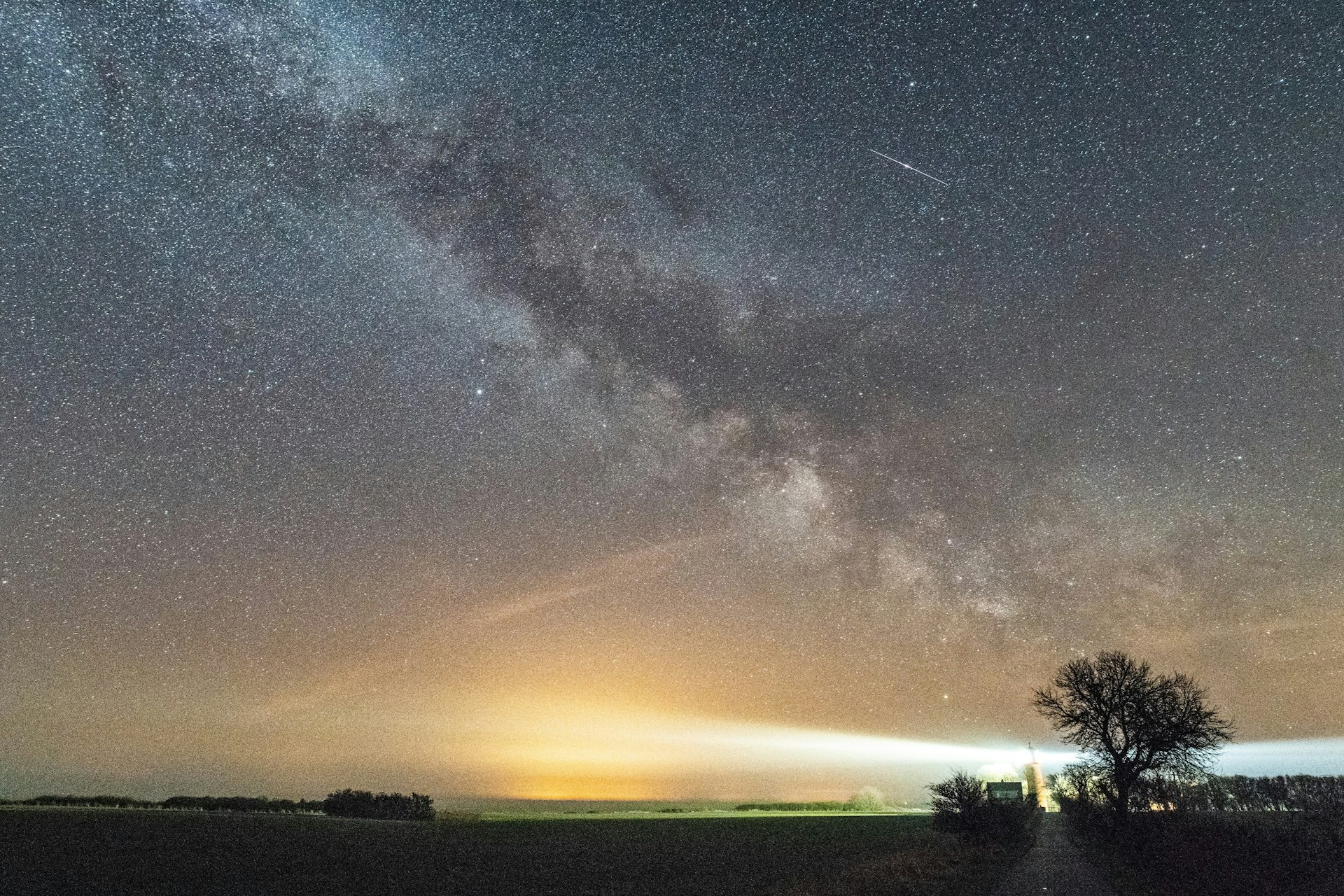 Shooting stars in the sky over Germany