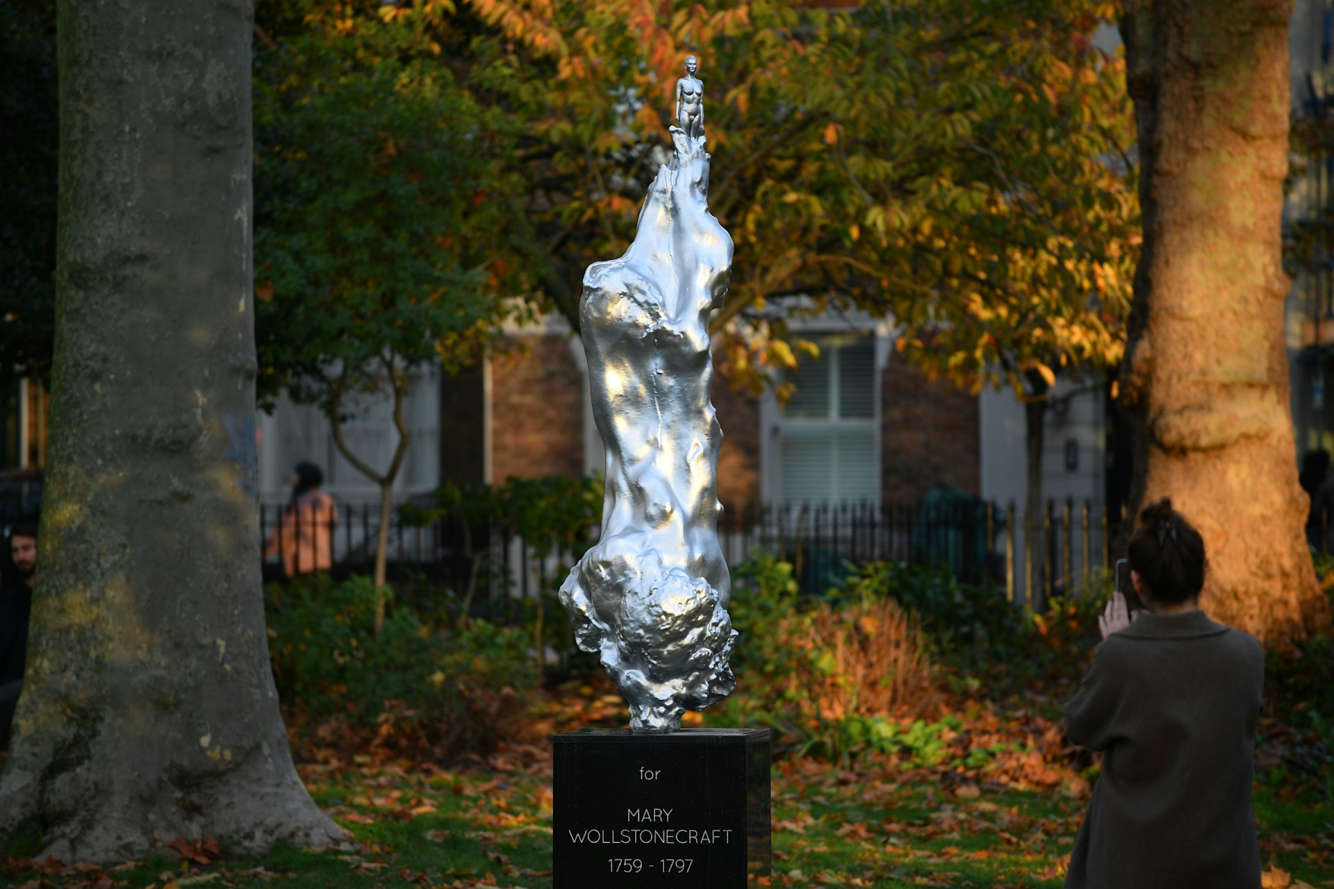 The Mary Wollstonecraft statue in a London park