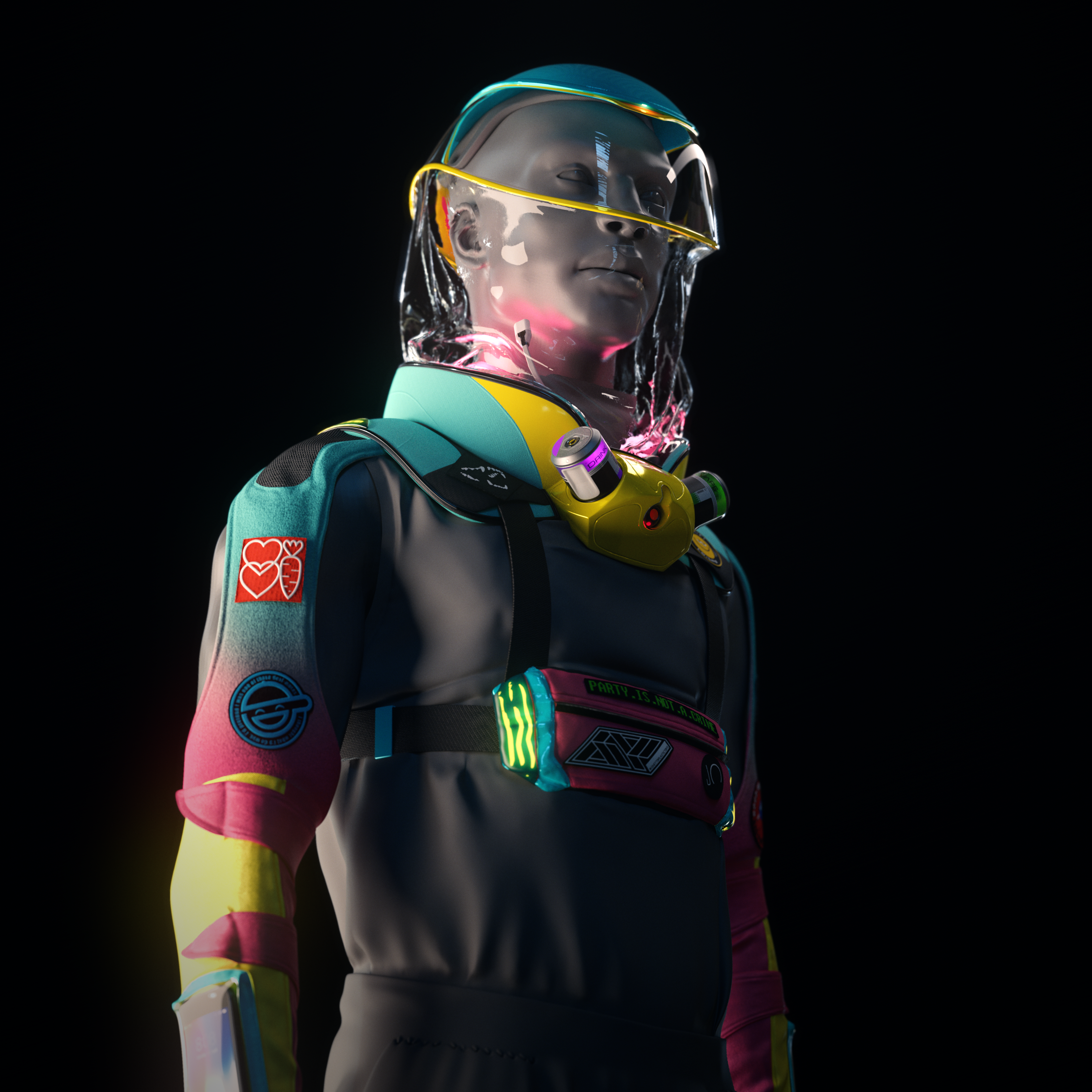 A Micrashell PPE clubbing suit