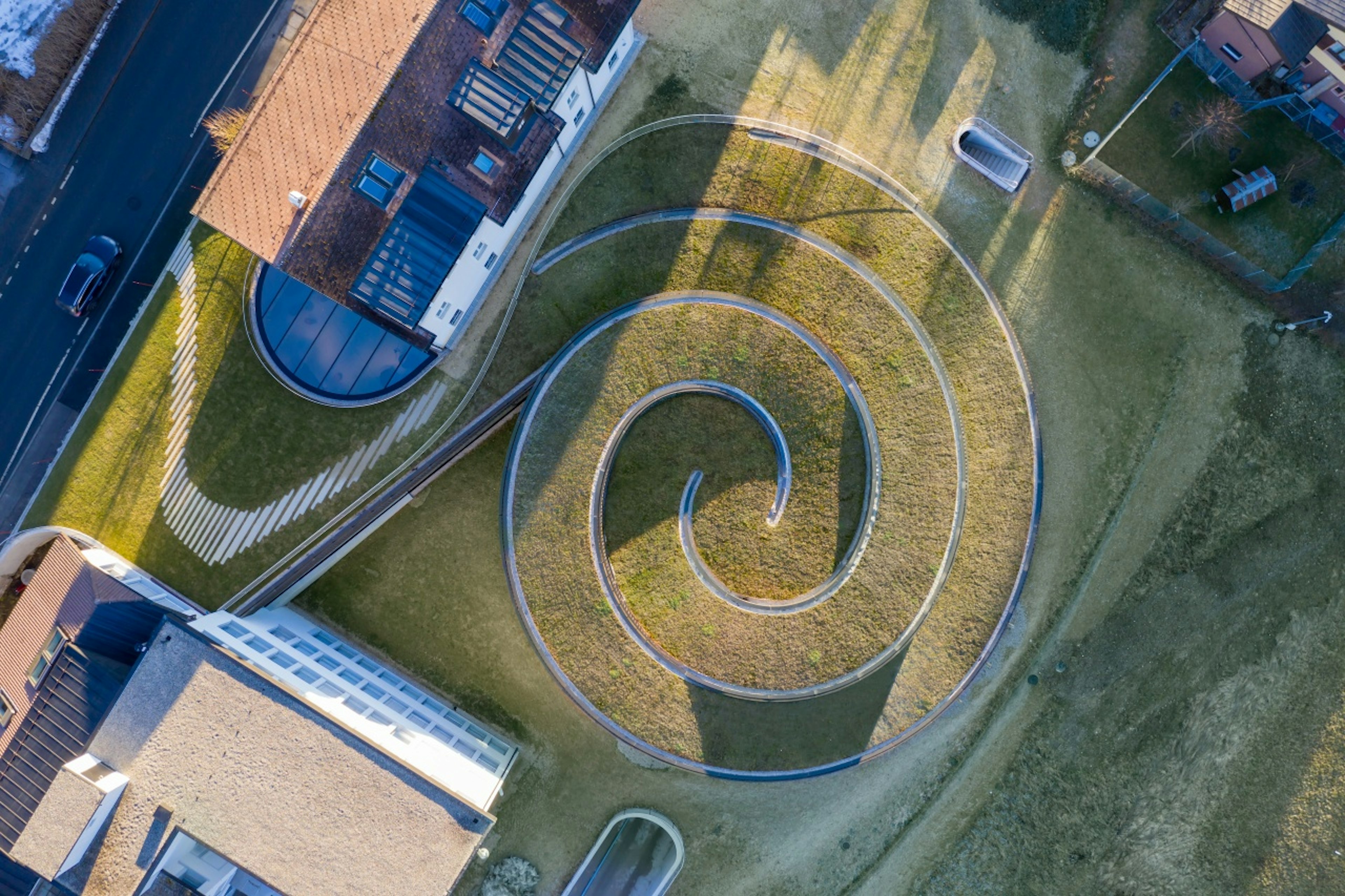 An aerial view of the Musée Atelier Audemars Piguet in Switzerland