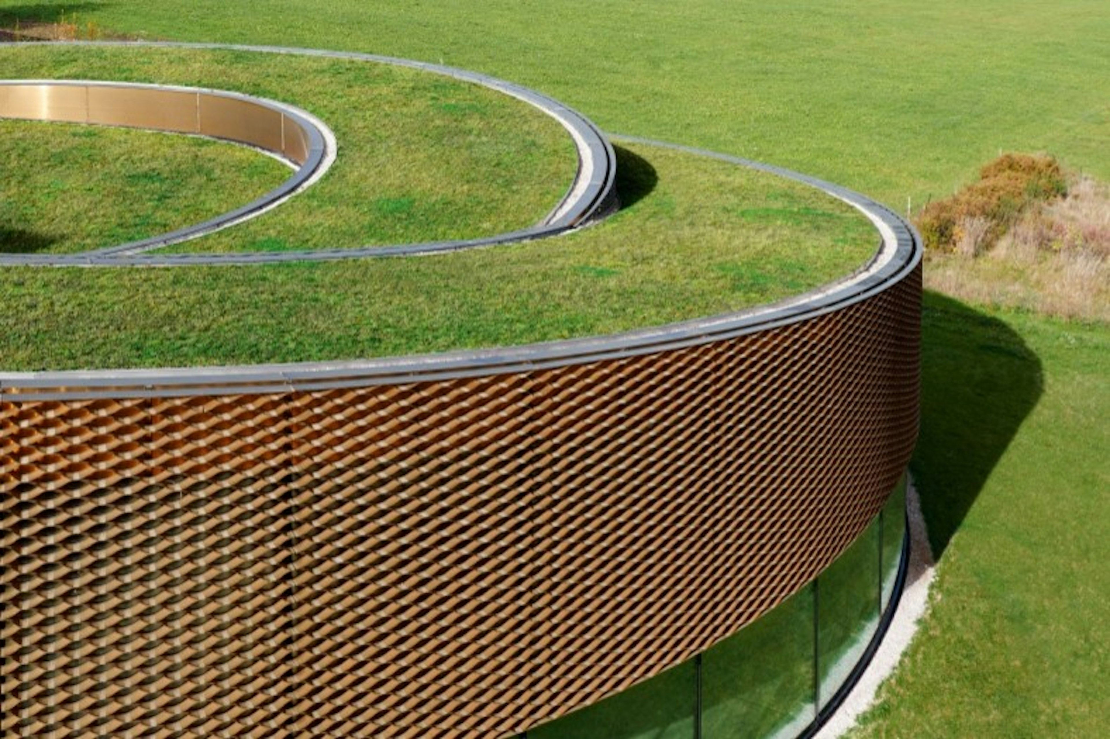 The grass roof of the Musée Atelier Audemars Piguet in Switzerland