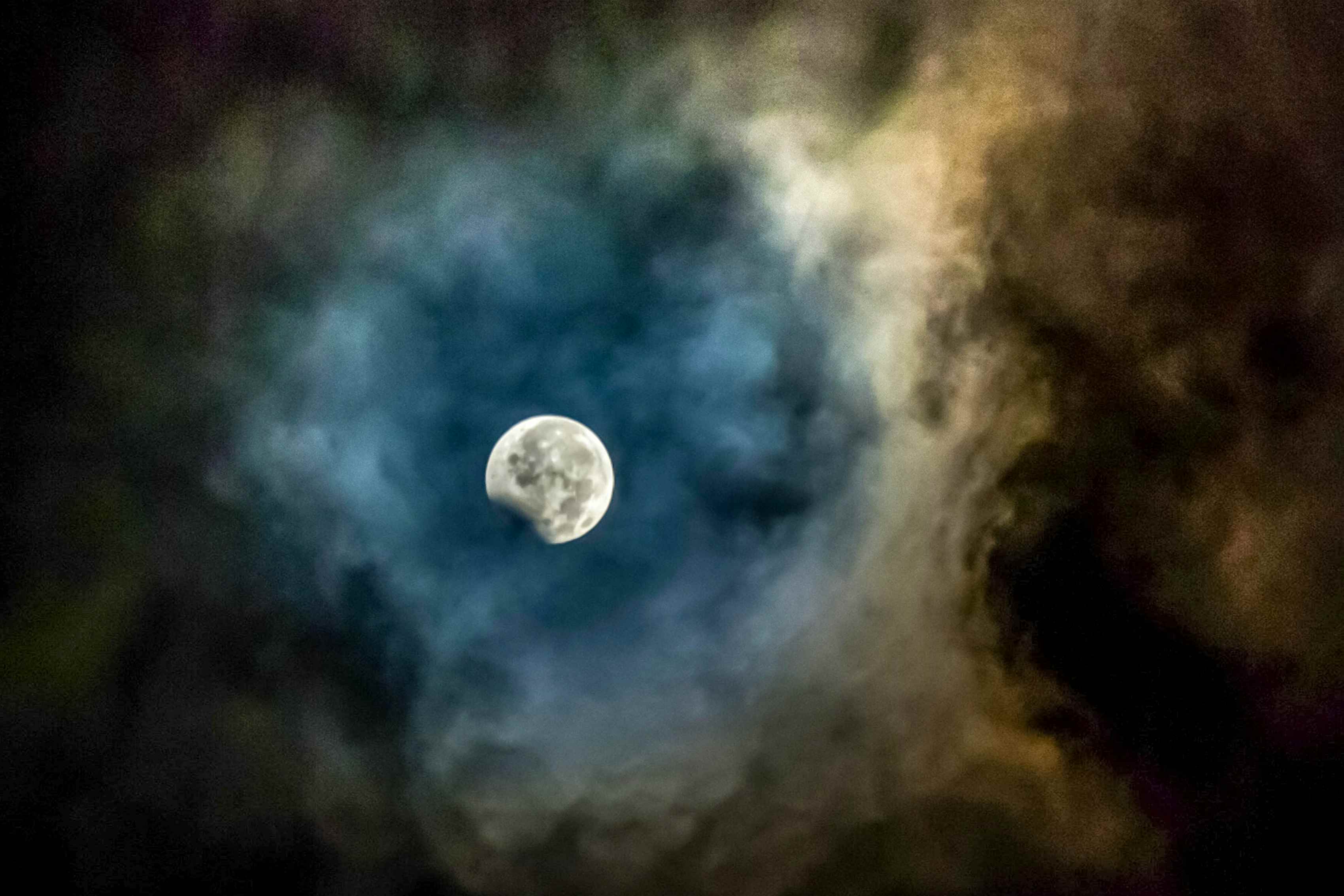 Frosty Moon Penumbral Lunar Eclipse