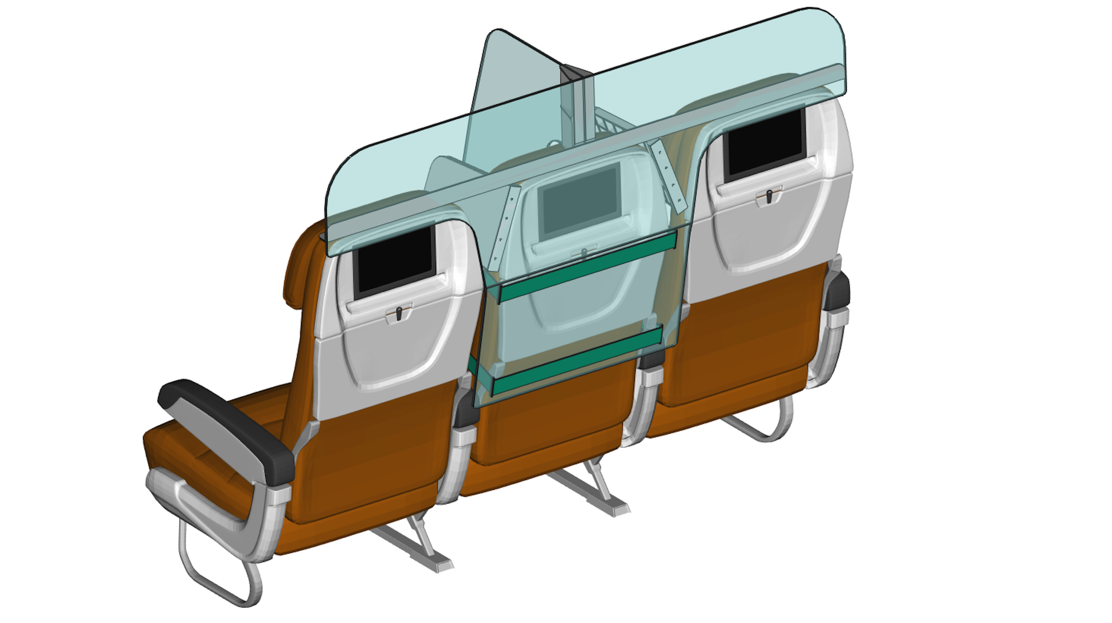 PlanBay seat separator seen from the back