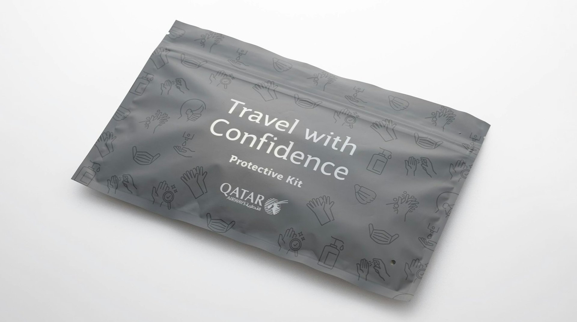 The ziploc pouch given to Qatar airways