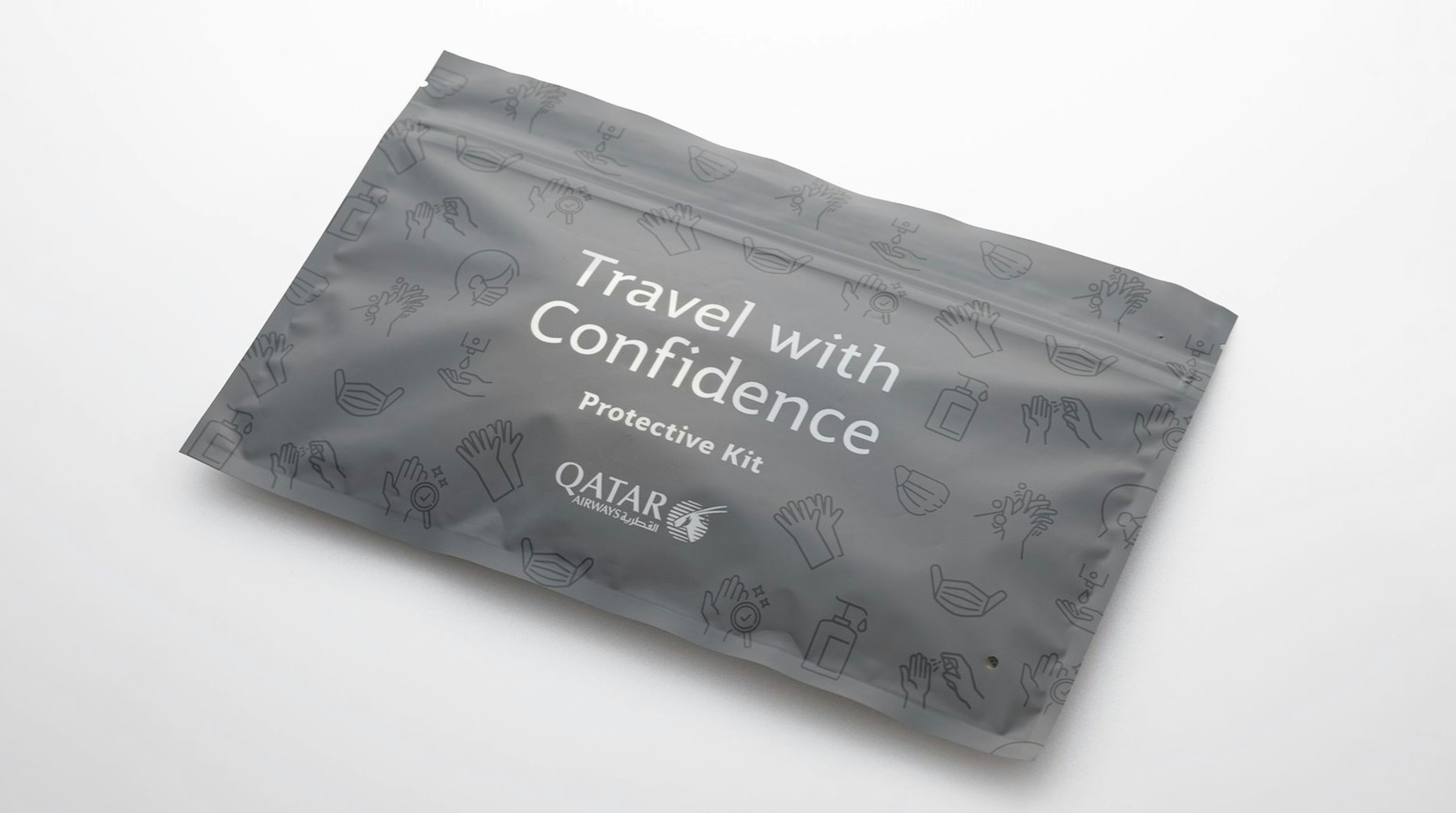 The ziploc pouch given to Qatar airways