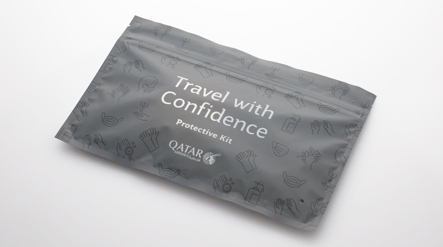 The ziploc pouch given to Qatar airways