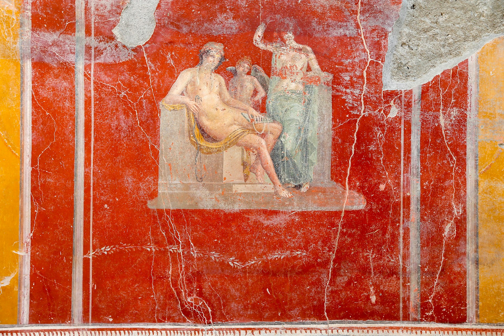 A fresco in the House with the Garden in Regio V in Pompeii
