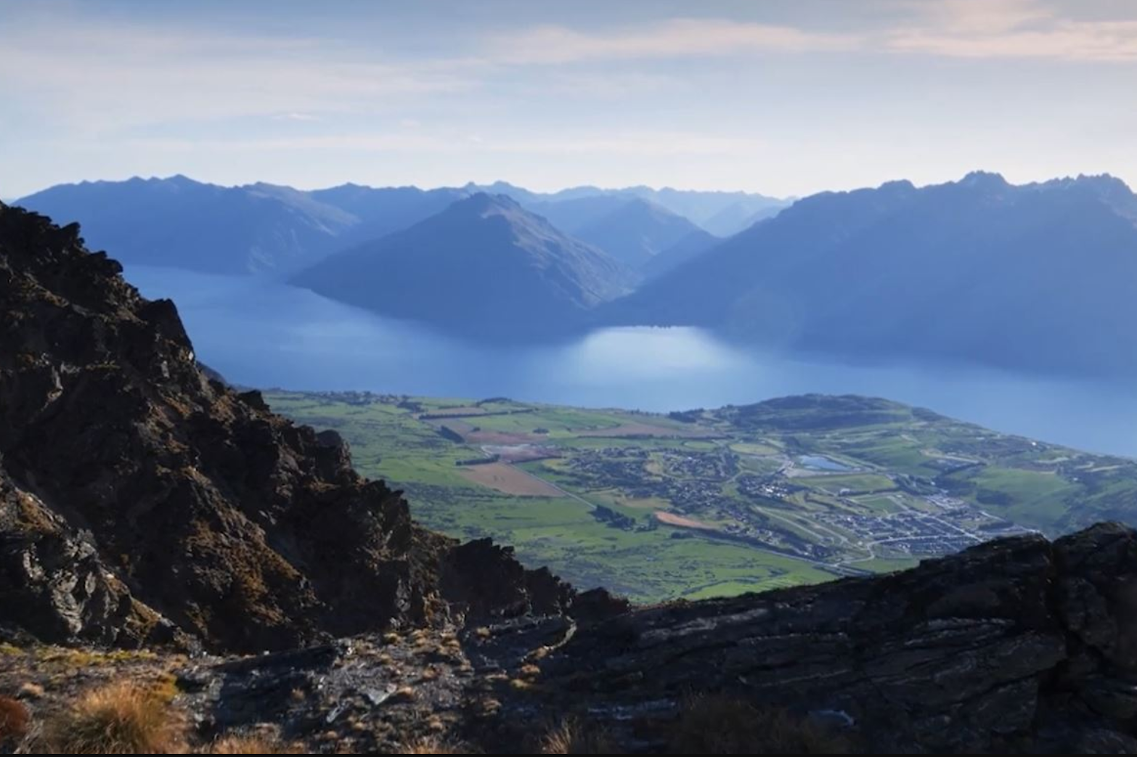 A landscape of the Remarkables Range in New Zealand