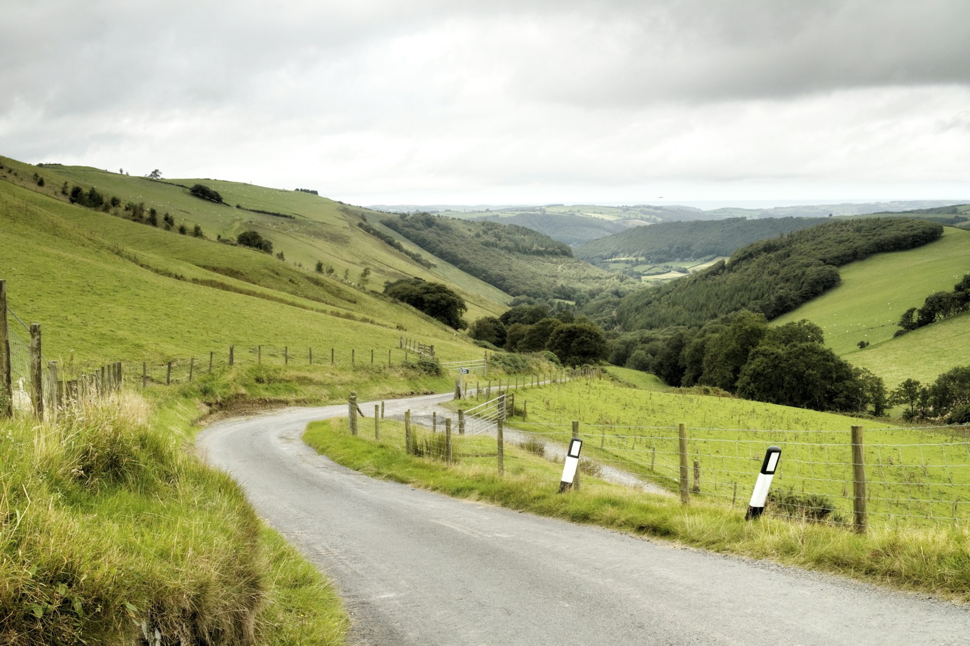 A quiet country road in Rheidol valley mid Wales