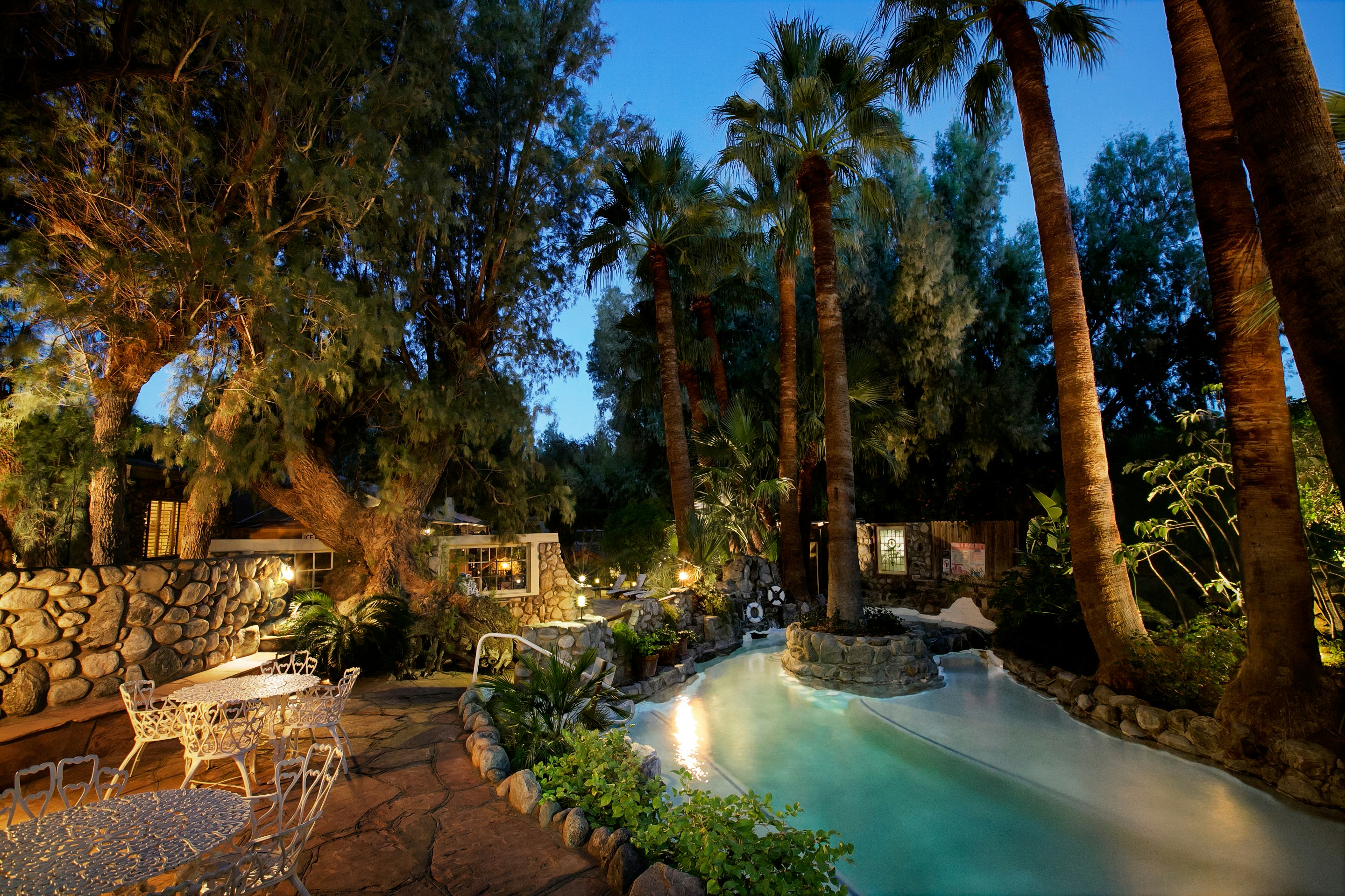 A beautiful pool surrounded by trees