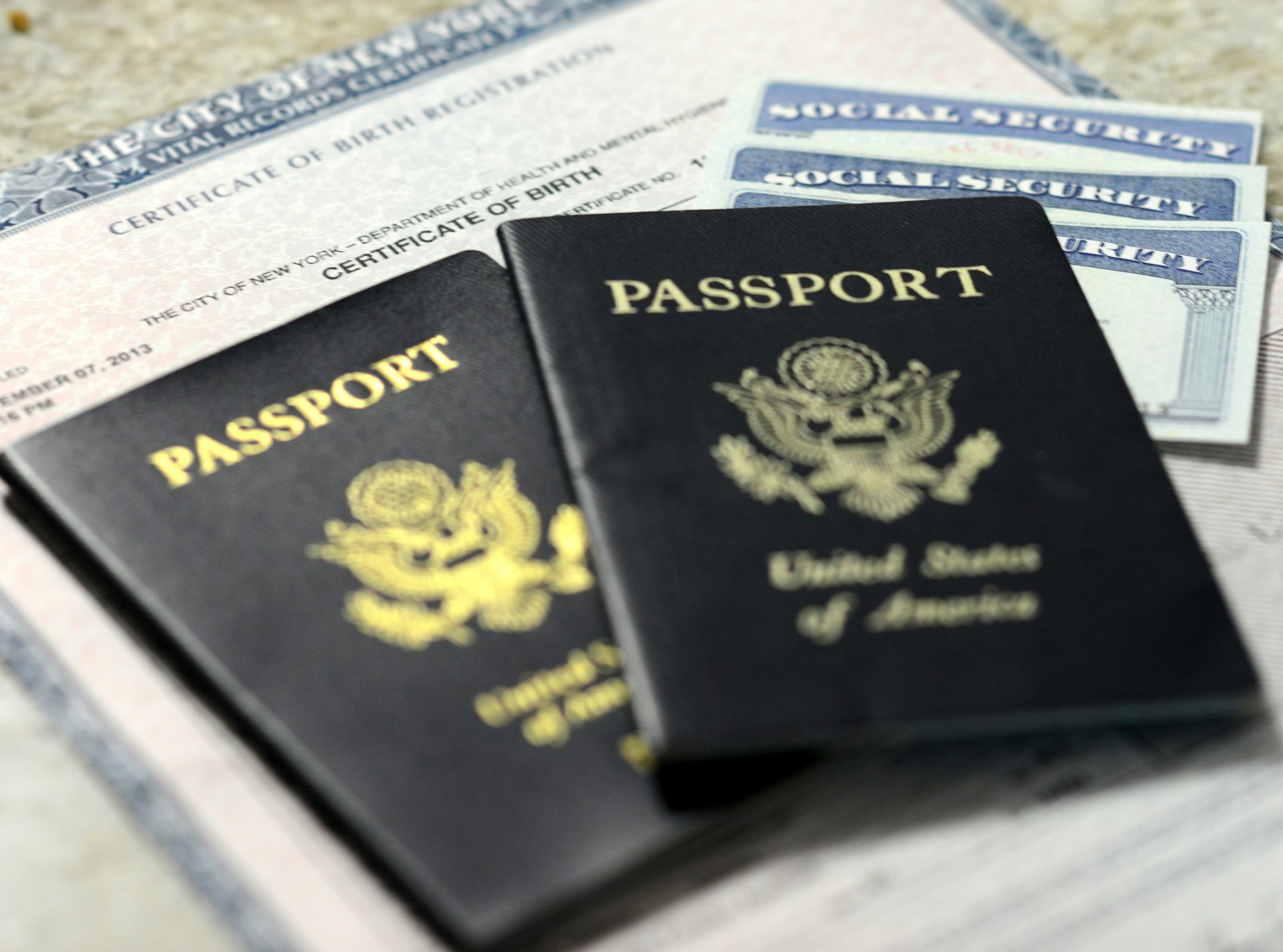 Social Security cards and US passports