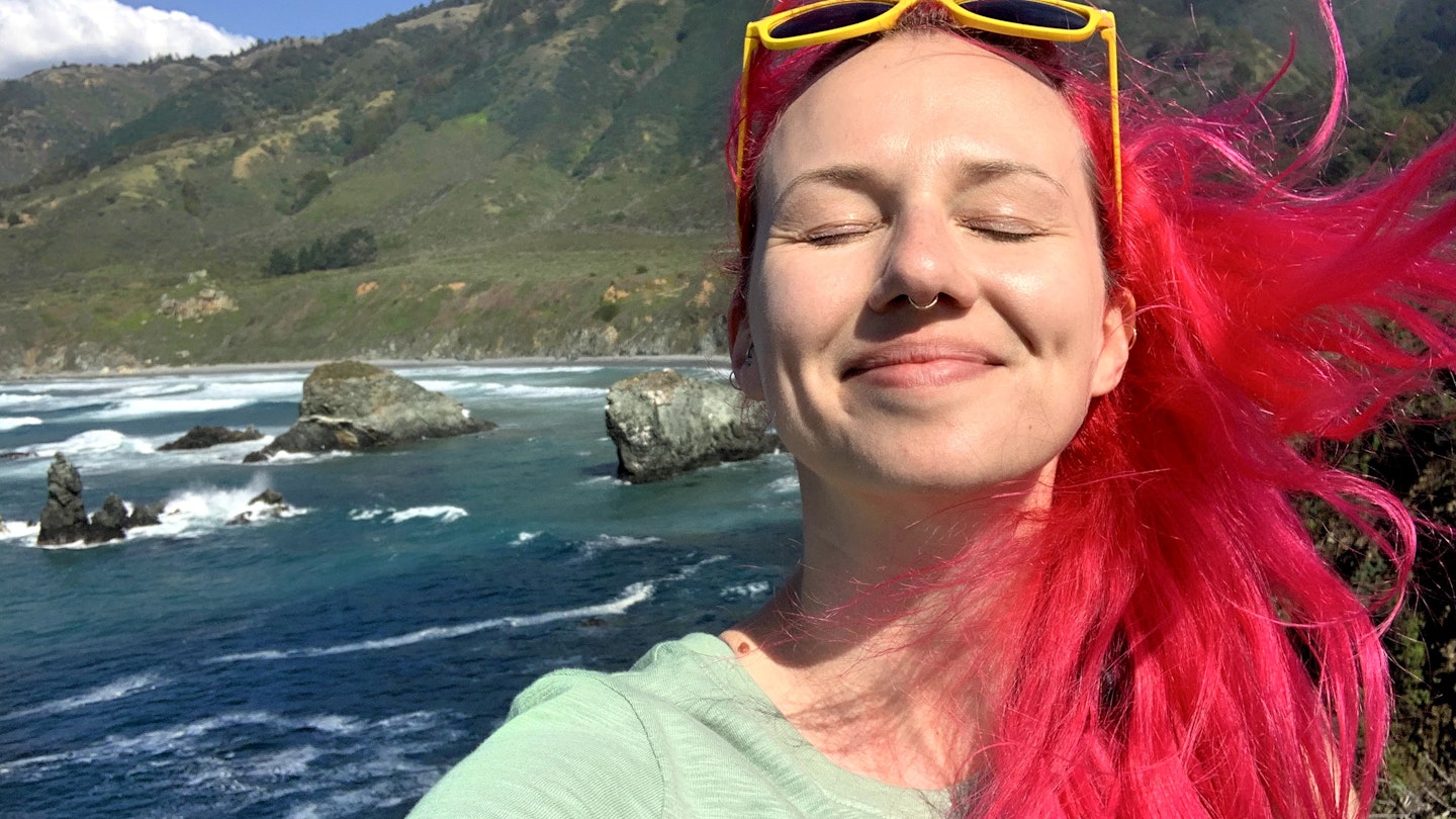 Bailey Freeman enjoys the California Coast