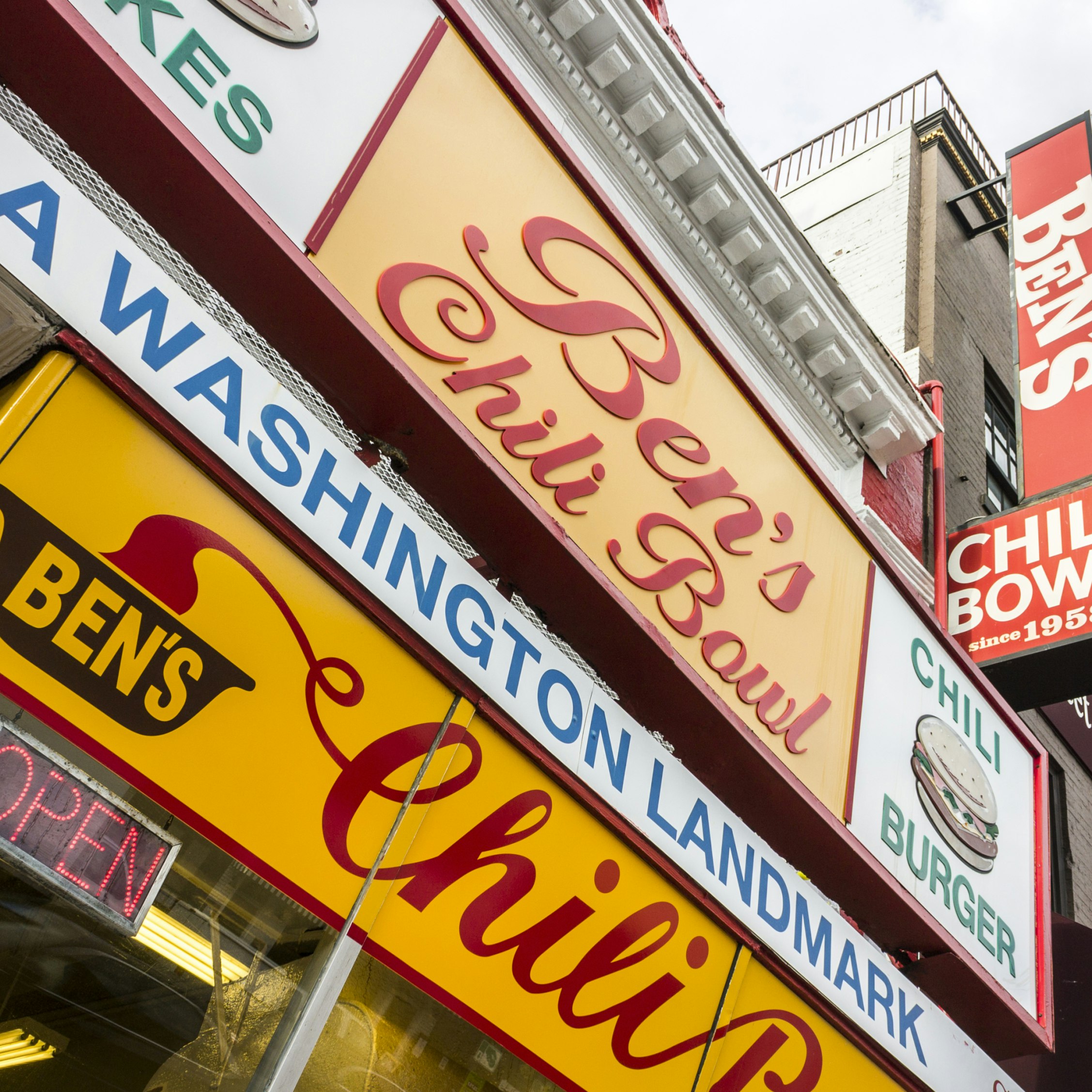 Washington, D.C. Ben's Chili Bowl, a major landmark restaurant founded in 1958 located at 1213 U Street in the Shaw neighborhood. Known locally for its chili dogs, half-smokes, and milkshakes