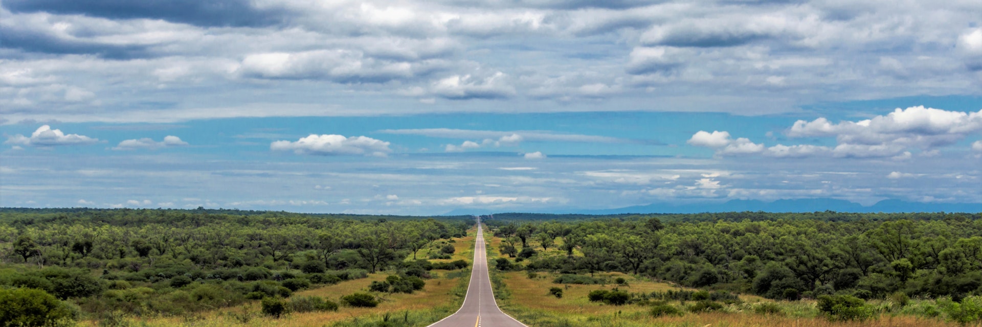 Highway that crosses the province of Chaco, Argentina.