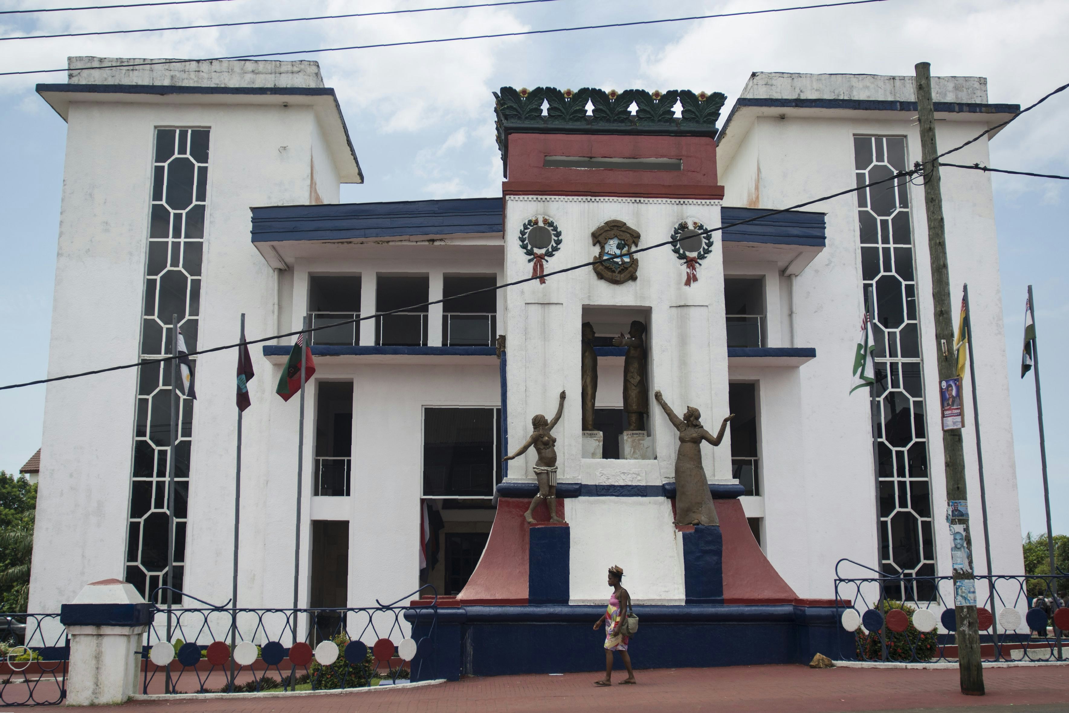 A photo taken on September 27, 2017 shows the National Museum of Liberia established during the presidency of William Tubman in 1958.  / AFP PHOTO / CRISTINA ALDEHUELA        (Photo credit should read CRISTINA ALDEHUELA/AFP/Getty Images)