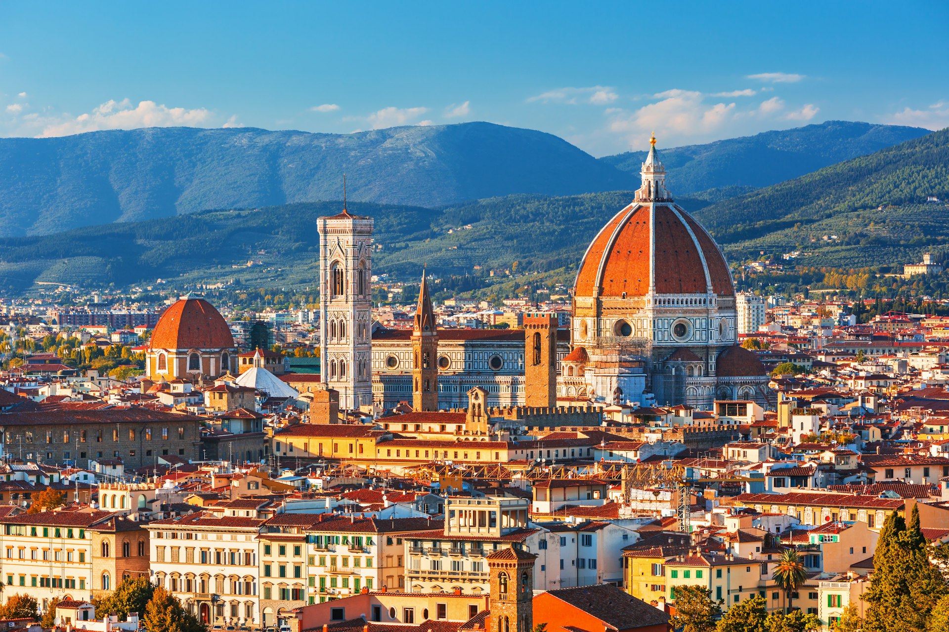 View of Florence, Ponte Vecchio, Palazzo Vecchio and Florence Duomo