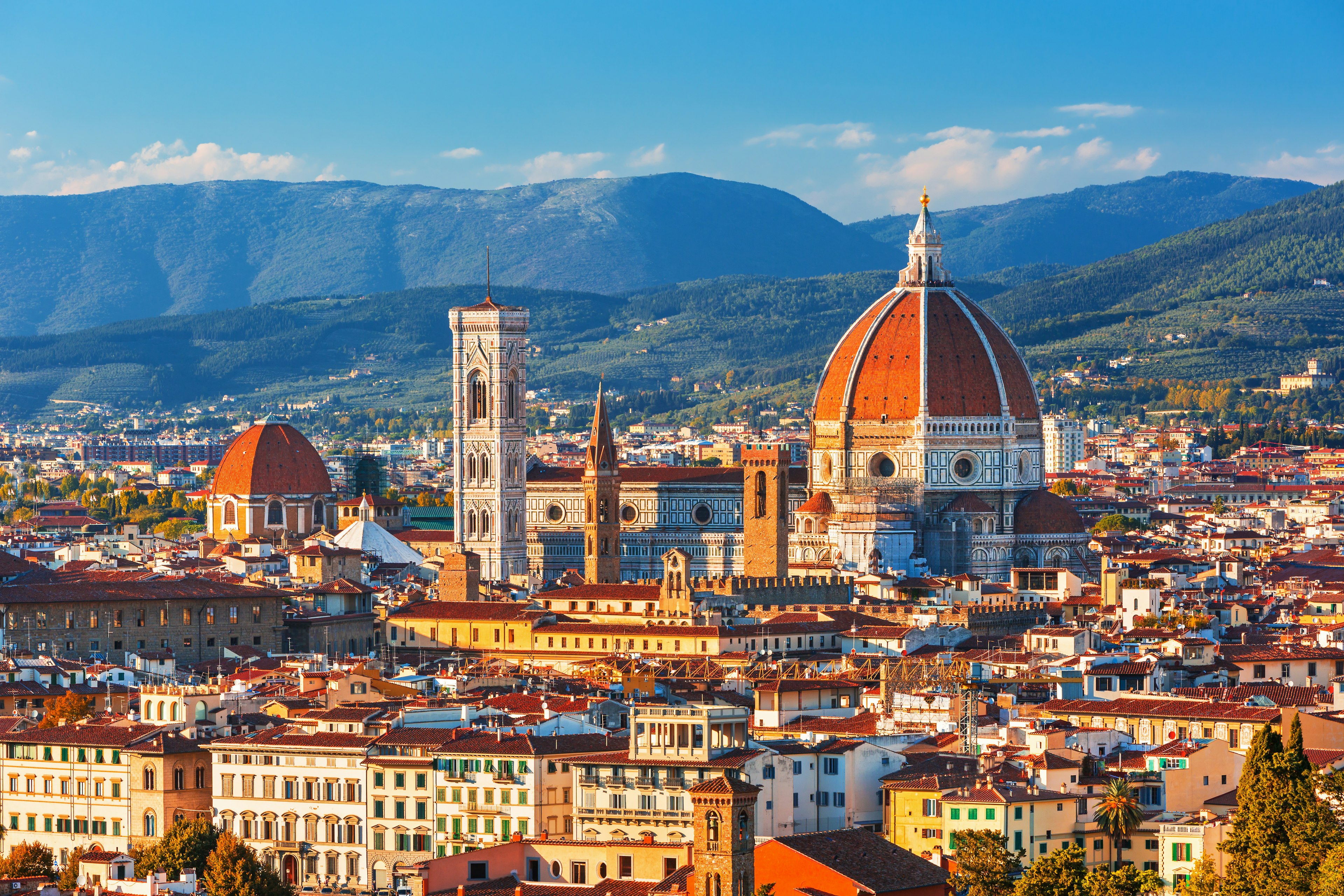 View of Florence, Ponte Vecchio, Palazzo Vecchio and Florence Duomo