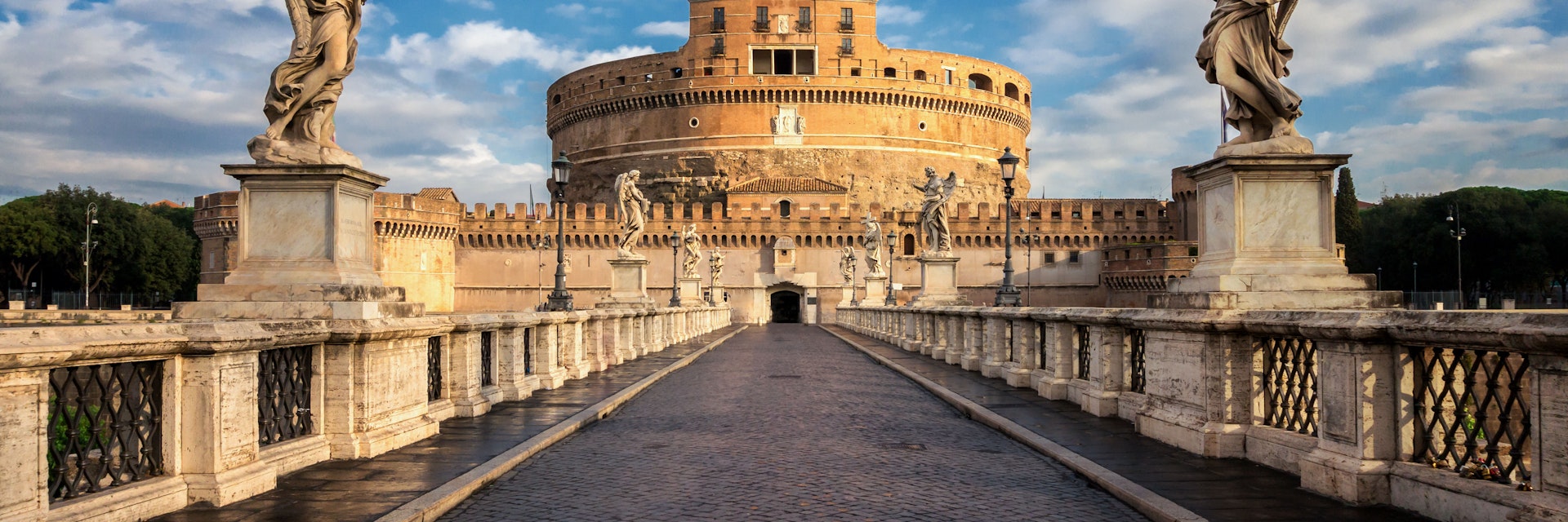 Castel Sant Angelo or Mausoleum of Hadrian in Rome.