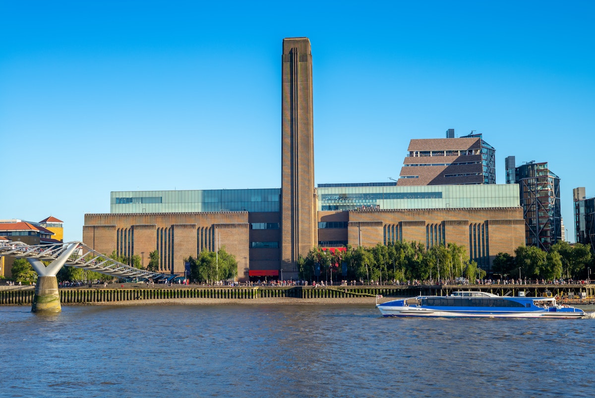 Tate Modern museum on the southern bank of the River Thames.