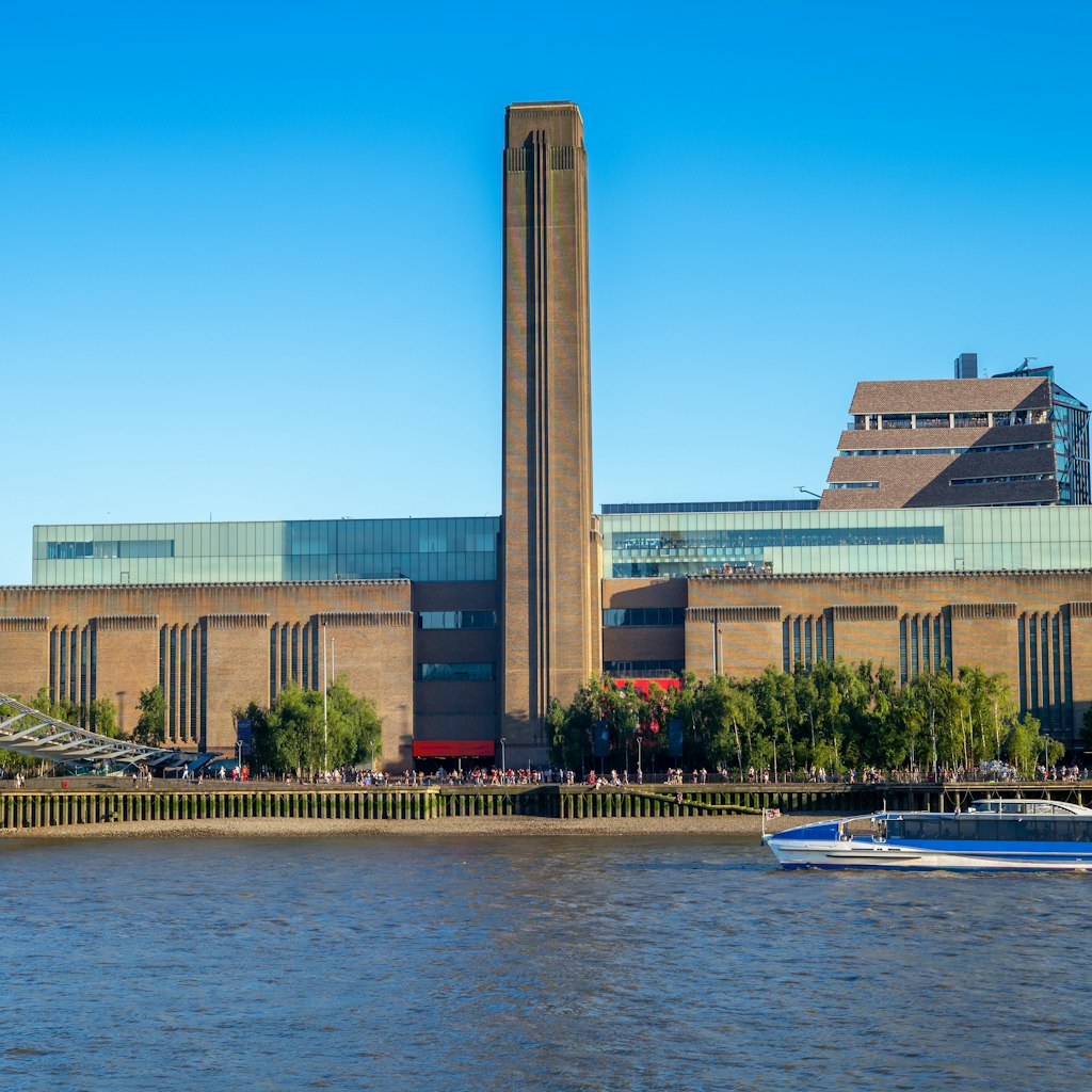 Tate Modern museum on the southern bank of the River Thames.