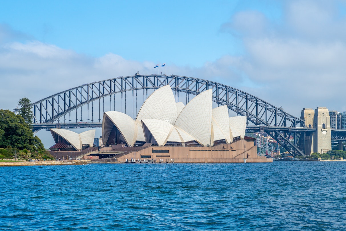 Sydney, Australia - January 5, 2019: sydney opera house,  one of the 20th century's most famous and distinctive buildings