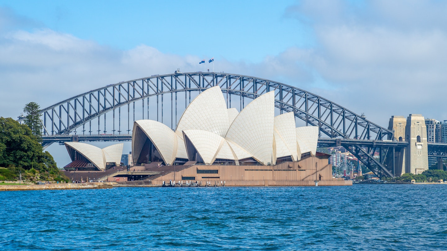Sydney, Australia - January 5, 2019: sydney opera house,  one of the 20th century's most famous and distinctive buildings