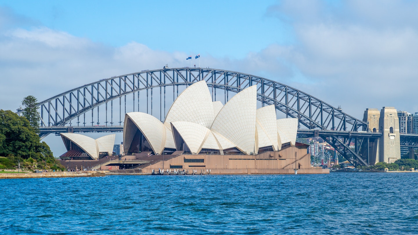 Sydney, Australia - January 5, 2019: sydney opera house, one of the 20th century's most famous and distinctive buildings