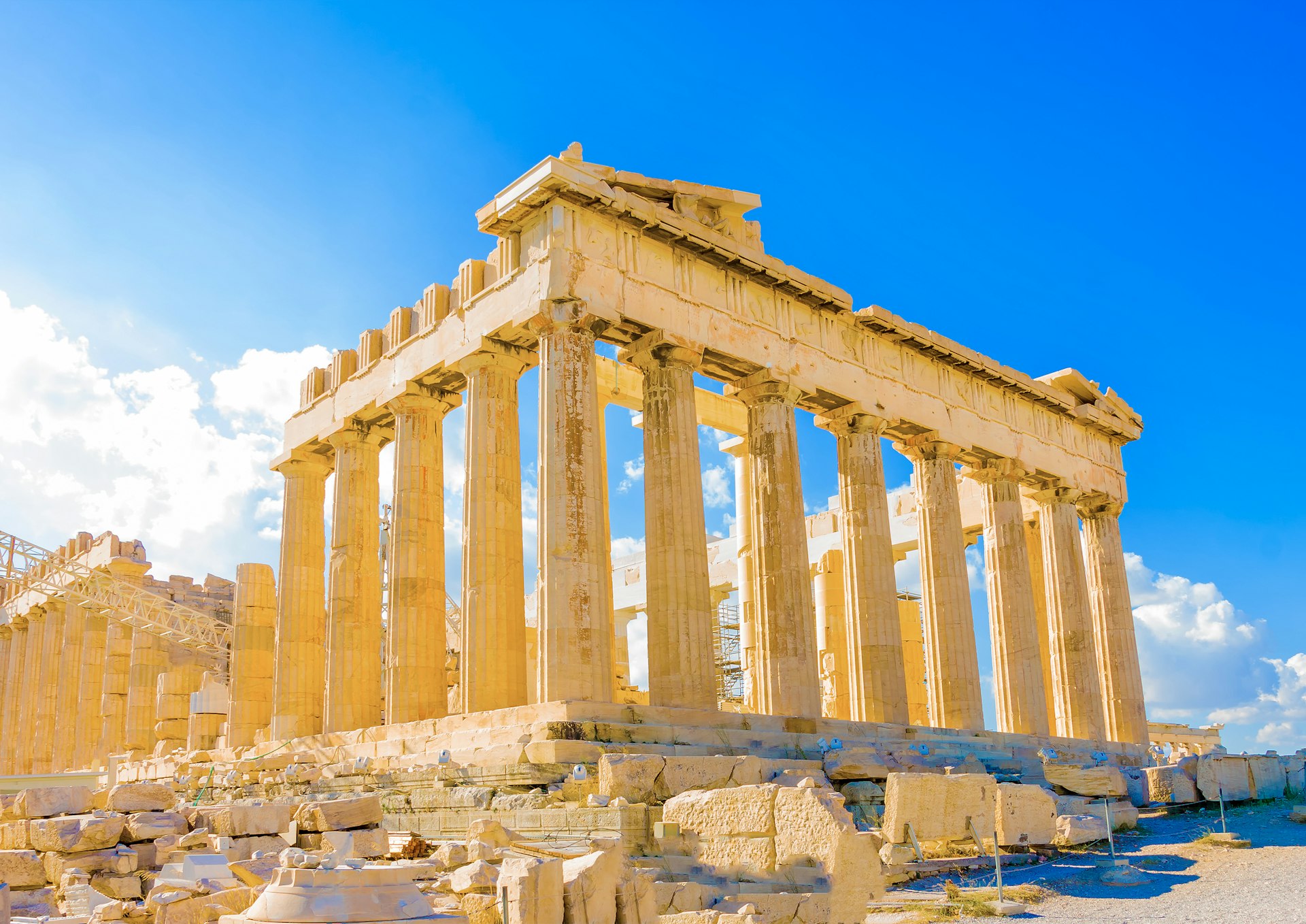 The Parthenon temple in Acropolis. 