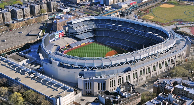 NEW YORK CITY - APRIL 6: The New Yankees Stadium on April 6th, 2012. It was achieved in 2009 and costed $ 1.5 bn. Home of the Yankees it is situated in the Bronx and can host 50000 for Baseball Games
