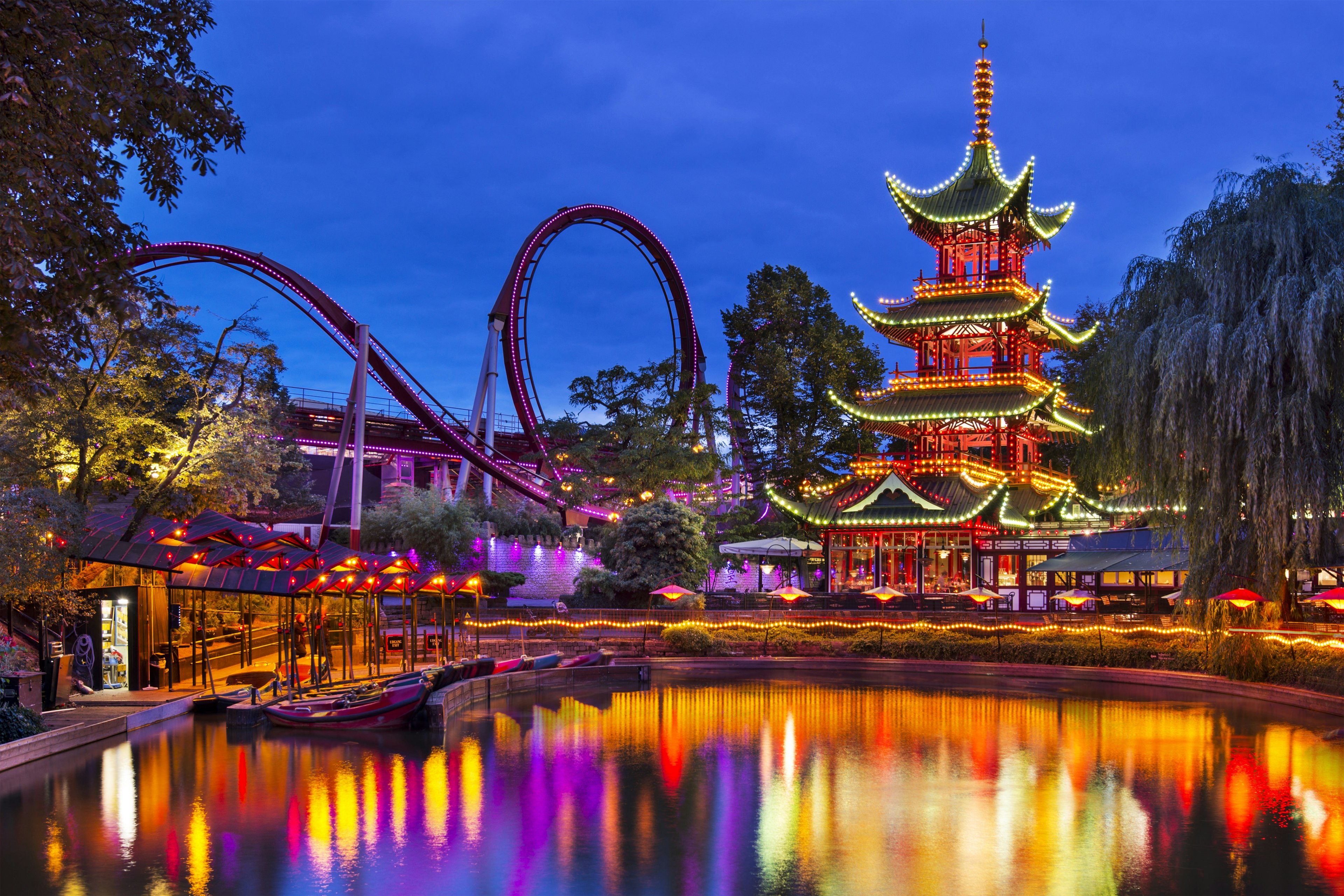 Illuminations in Tivoli Gardens amusement park