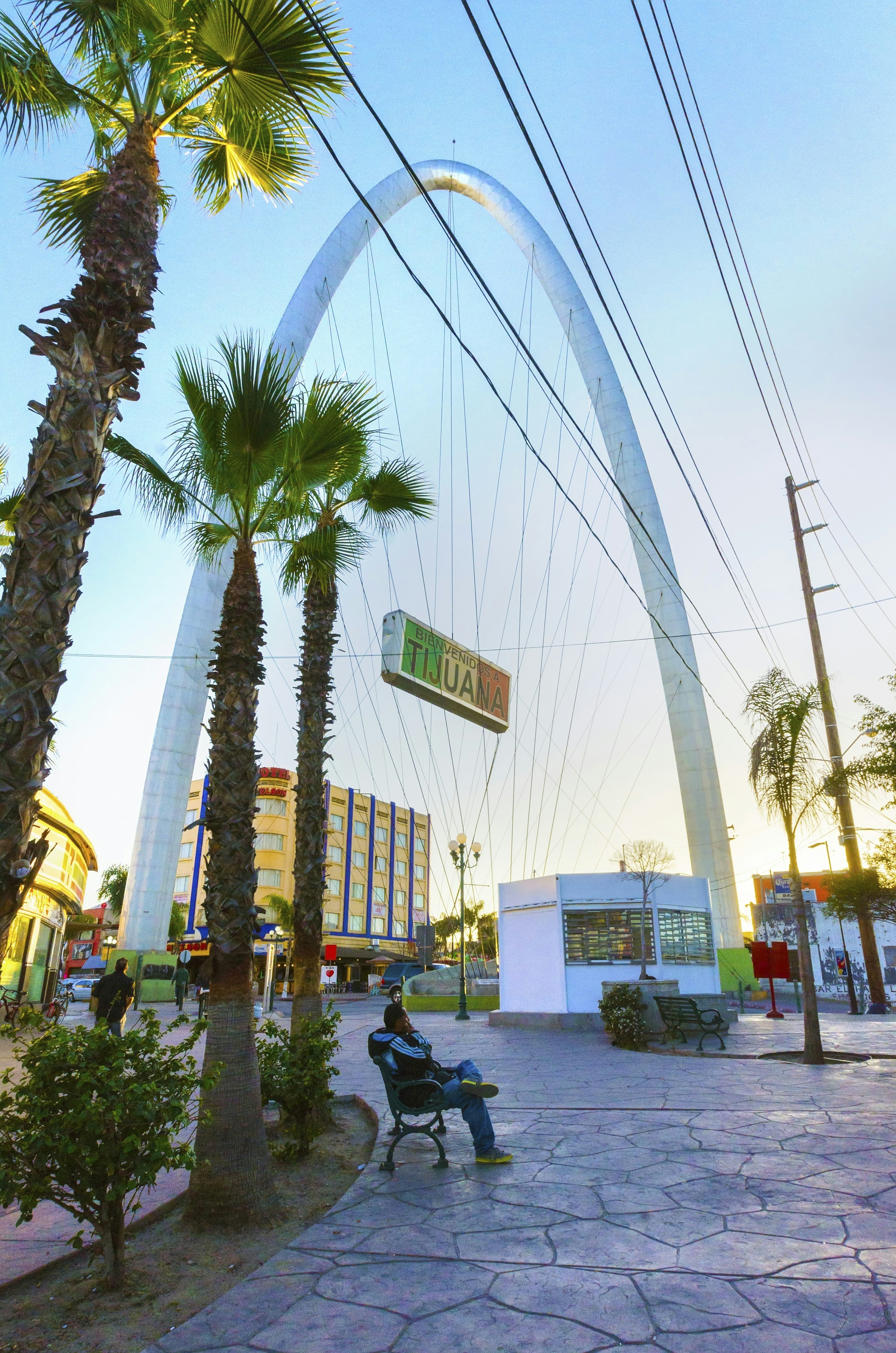 The Millennial Arch (Arco y Reloj Monumental) at the entrance of Avenida de revolucion, at zona centro and a landmark that welcomes tourists