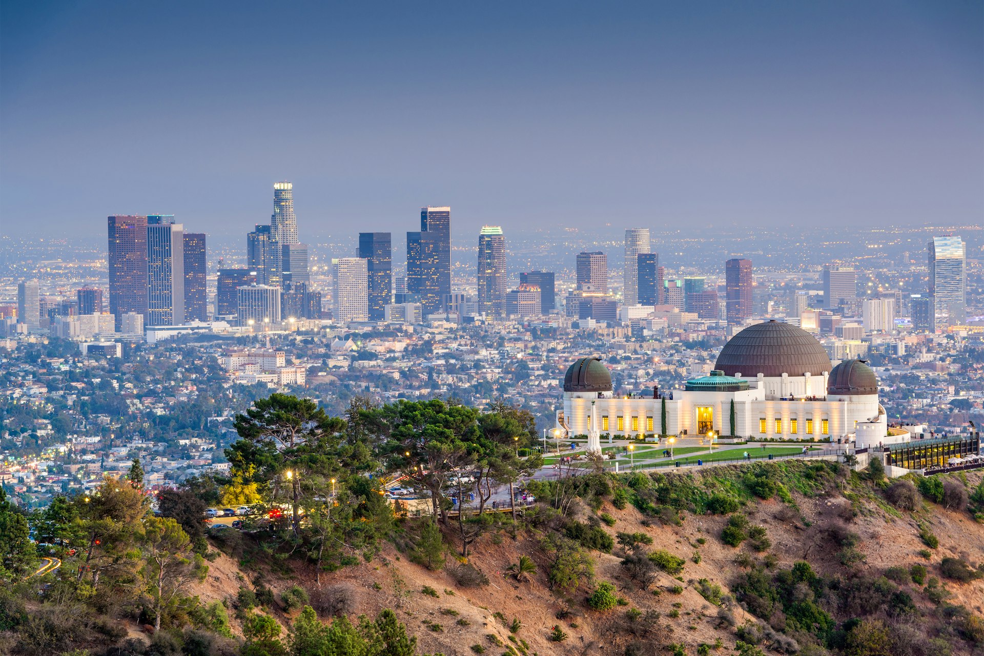 Los Angeles skyline from Griffith Park 