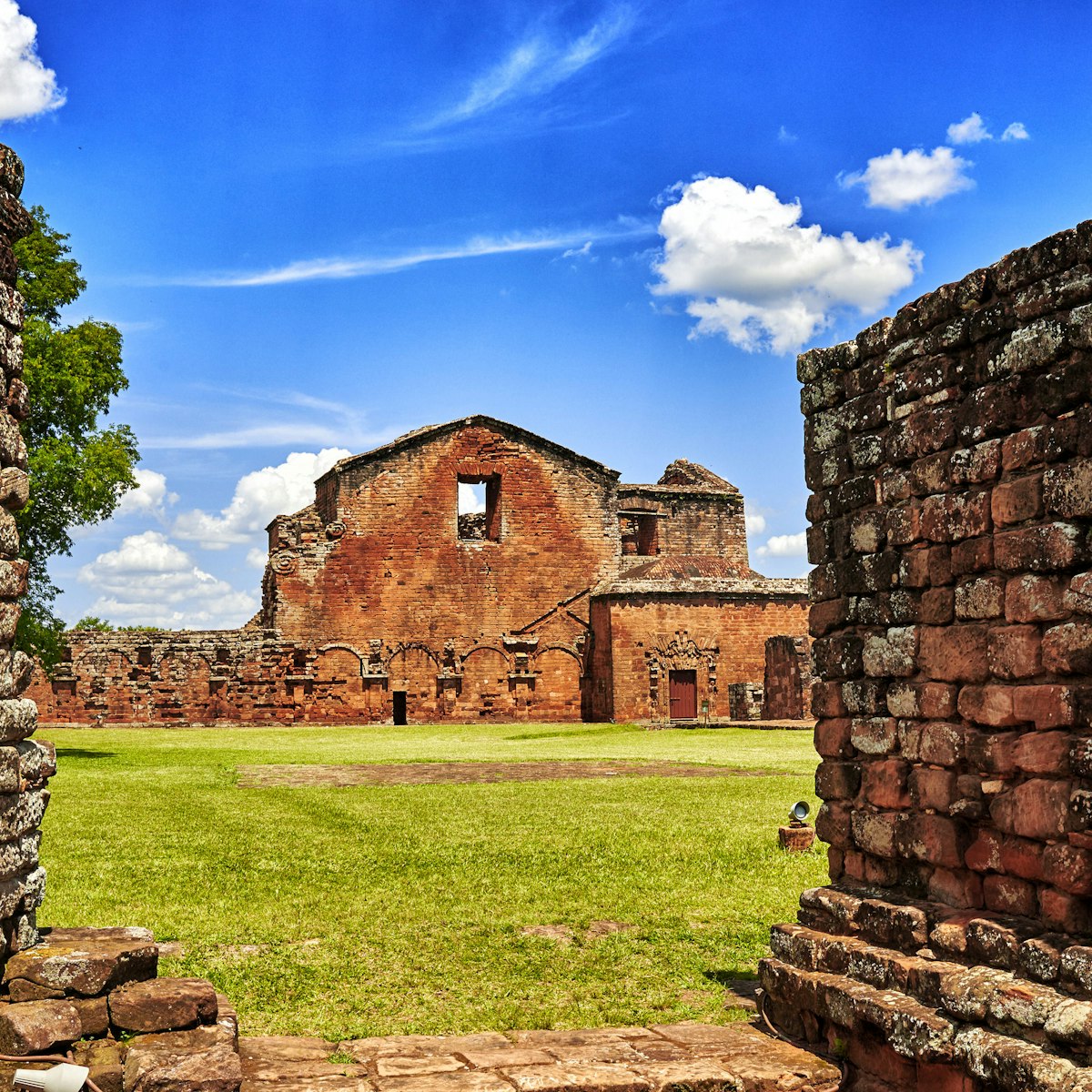 Ruins of the Jesuit Guarani reduction La Santa­sima Trinidad de Parana and Jesus de Tavaranguei.