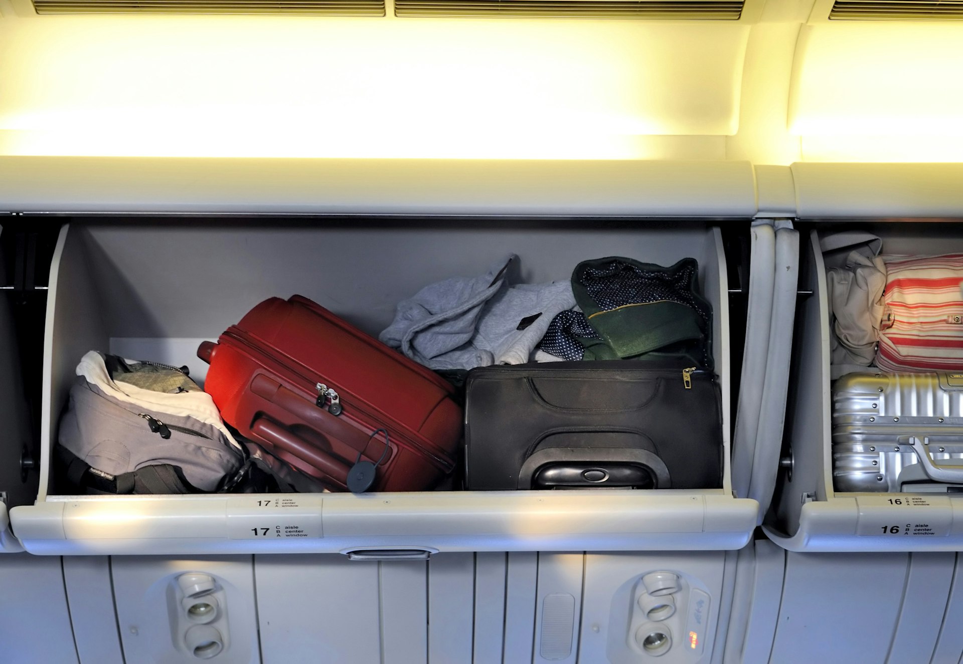 Italy has prohibited the use of overhead bins to help reduce the spread of COVID-19