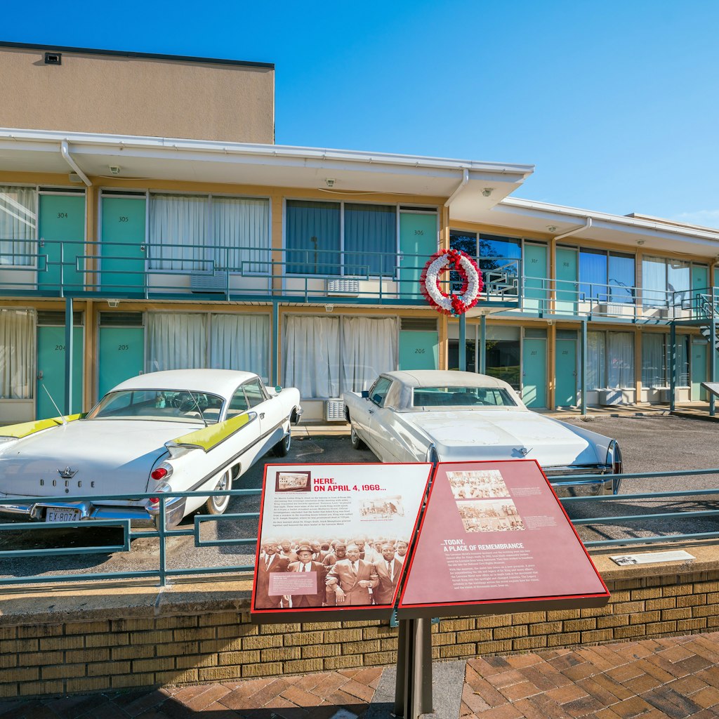 MEMPHIS, USA - NOV 13: National Civil Rights Museum on November 13, 2016. It is built around the former Lorraine Motel, where Martin Luther King was assassinated