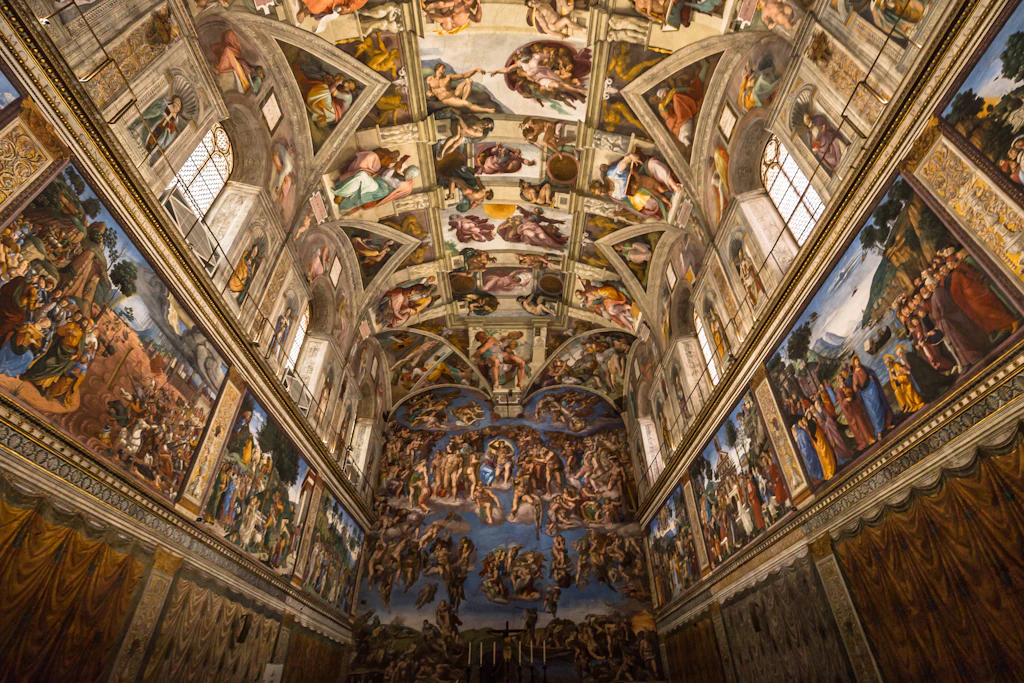 Ceiling of the Sistine Chapel in Rome Ceiling of the Sistine Chapel in Rome