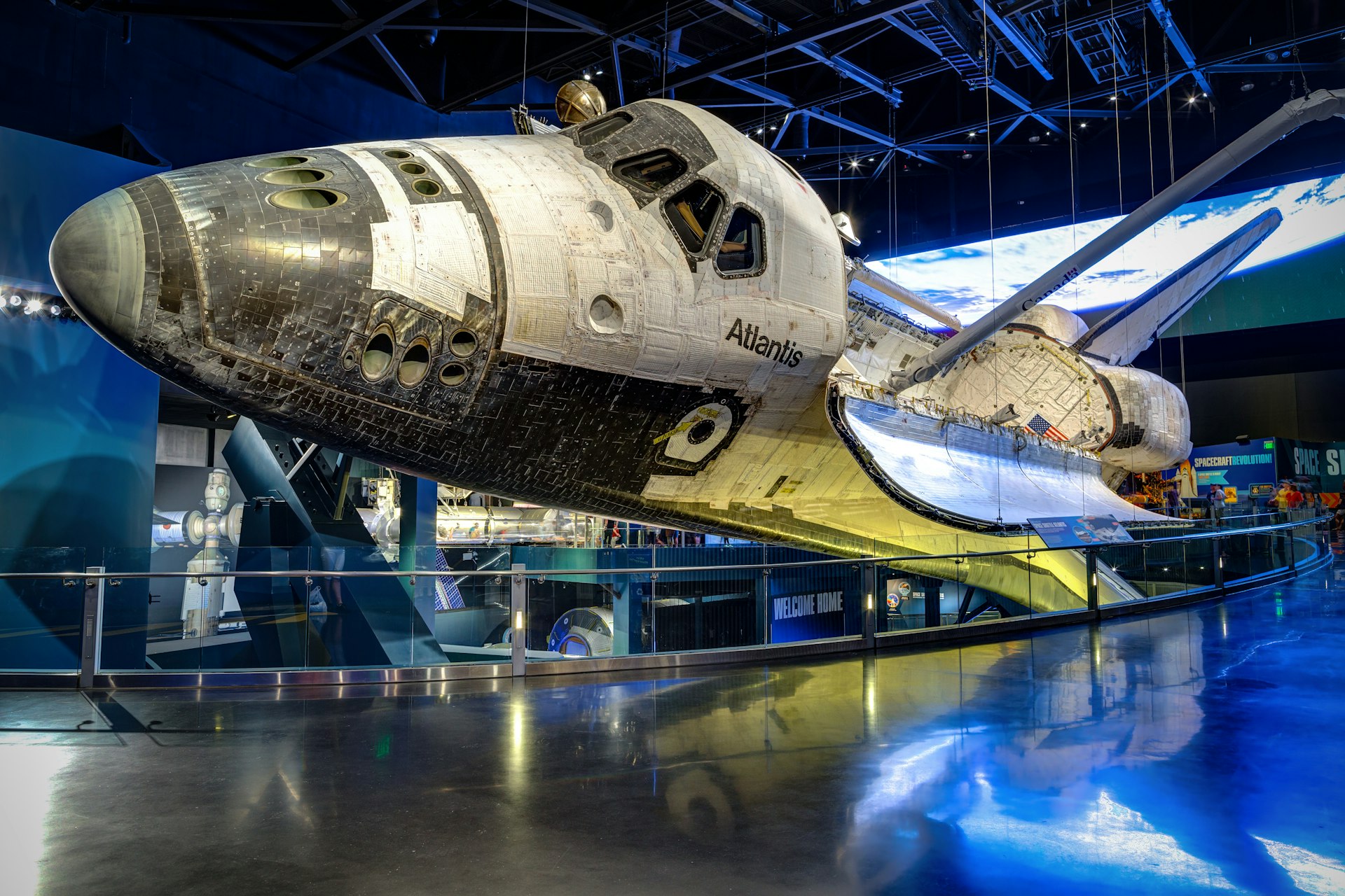 Space Shuttle Atlantis at the visitor complex of Kennedy Space Center, United States 
