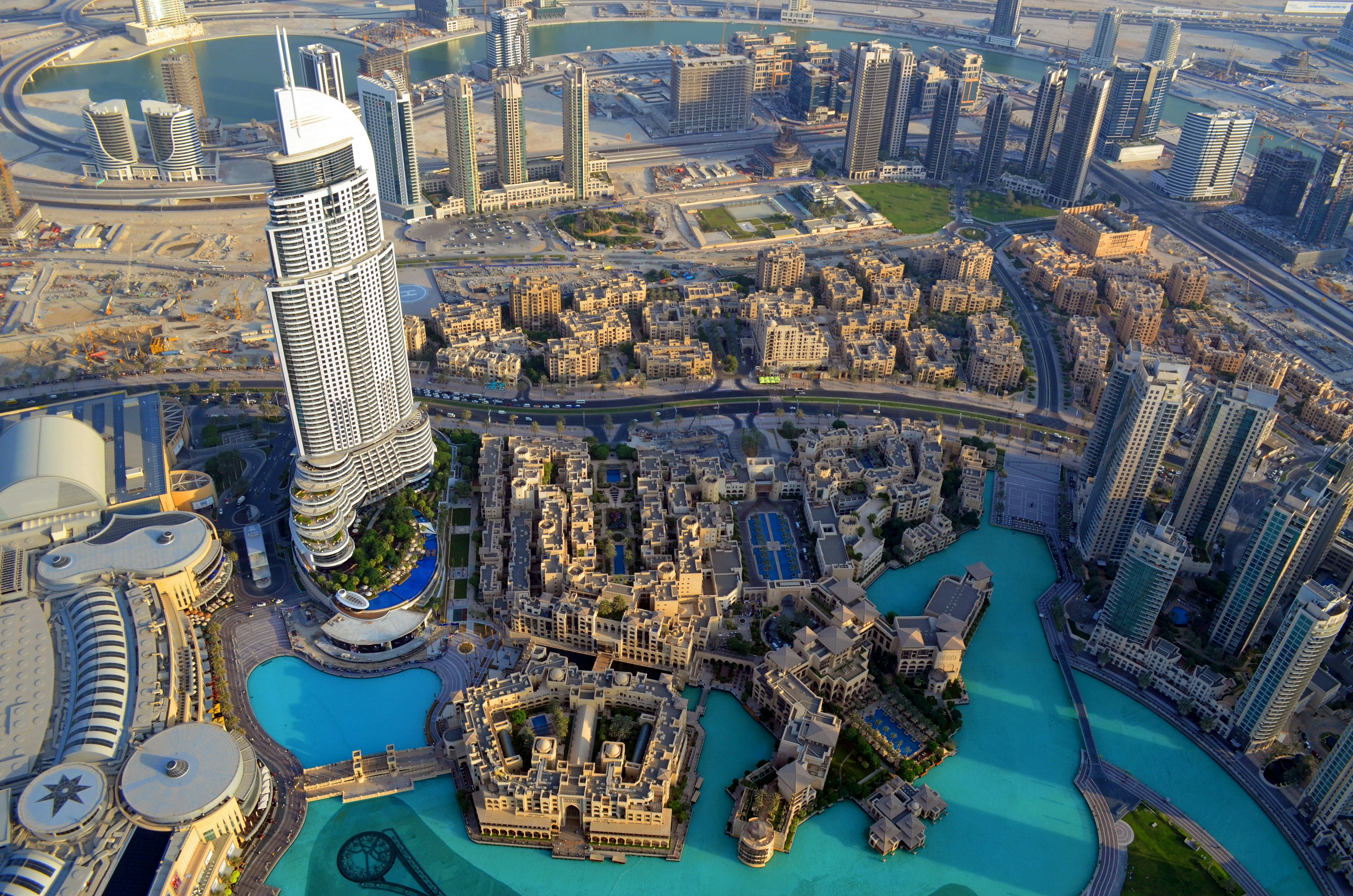 The Dubai skyline as seen from the Burj Khalifa