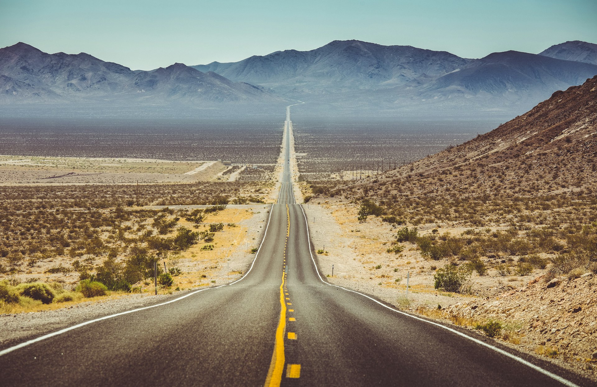 Empty desert road