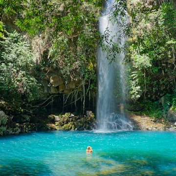 Waterfall at Rincón de la Vieja Volcano in Guanacaste Province.