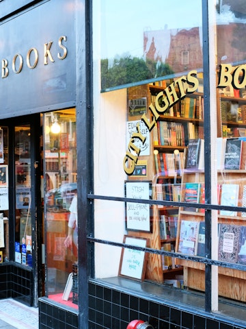 SAN FRANCISCO - SEPT 2, 2017: The Beat Generation lives on at City Lights bookstore in the North Beach neighborhood of San Francisco.