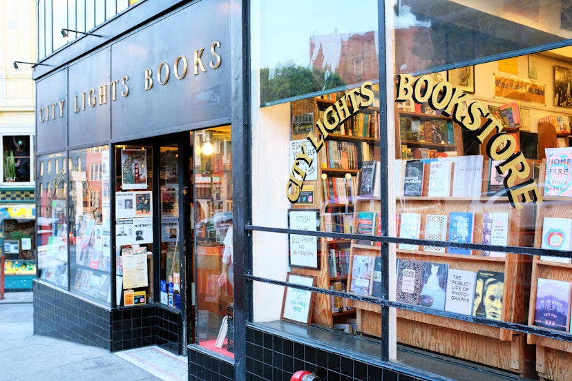 SAN FRANCISCO - SEPT 2, 2017: The Beat Generation lives on at City Lights bookstore in the North Beach neighborhood of San Francisco.