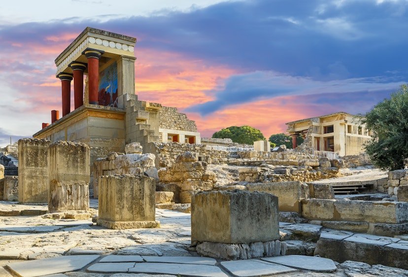 Ruins of Knossos Palace in Crete.