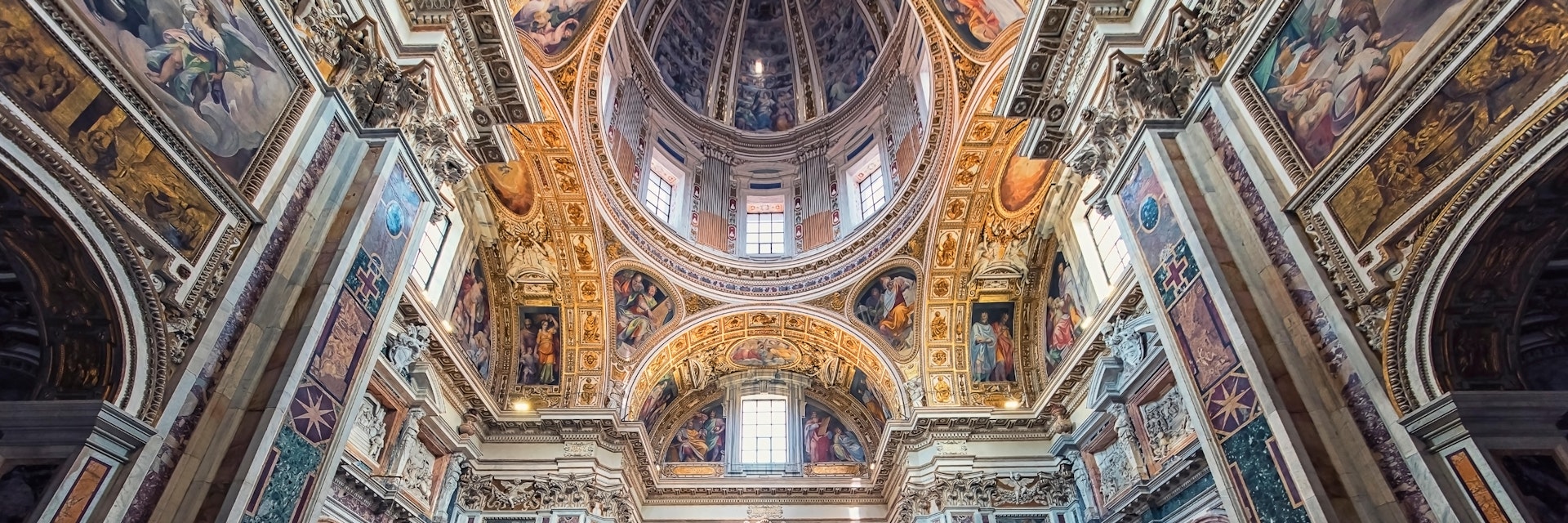 September 2017: Interior of the Basilica Papale di Santa Maria Maggiore.
