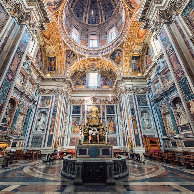 September 2017: Interior of the Basilica Papale di Santa Maria Maggiore.