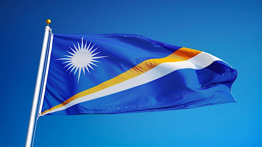 The flag of Marshall Islands. © railway fx/Shutterstock.com