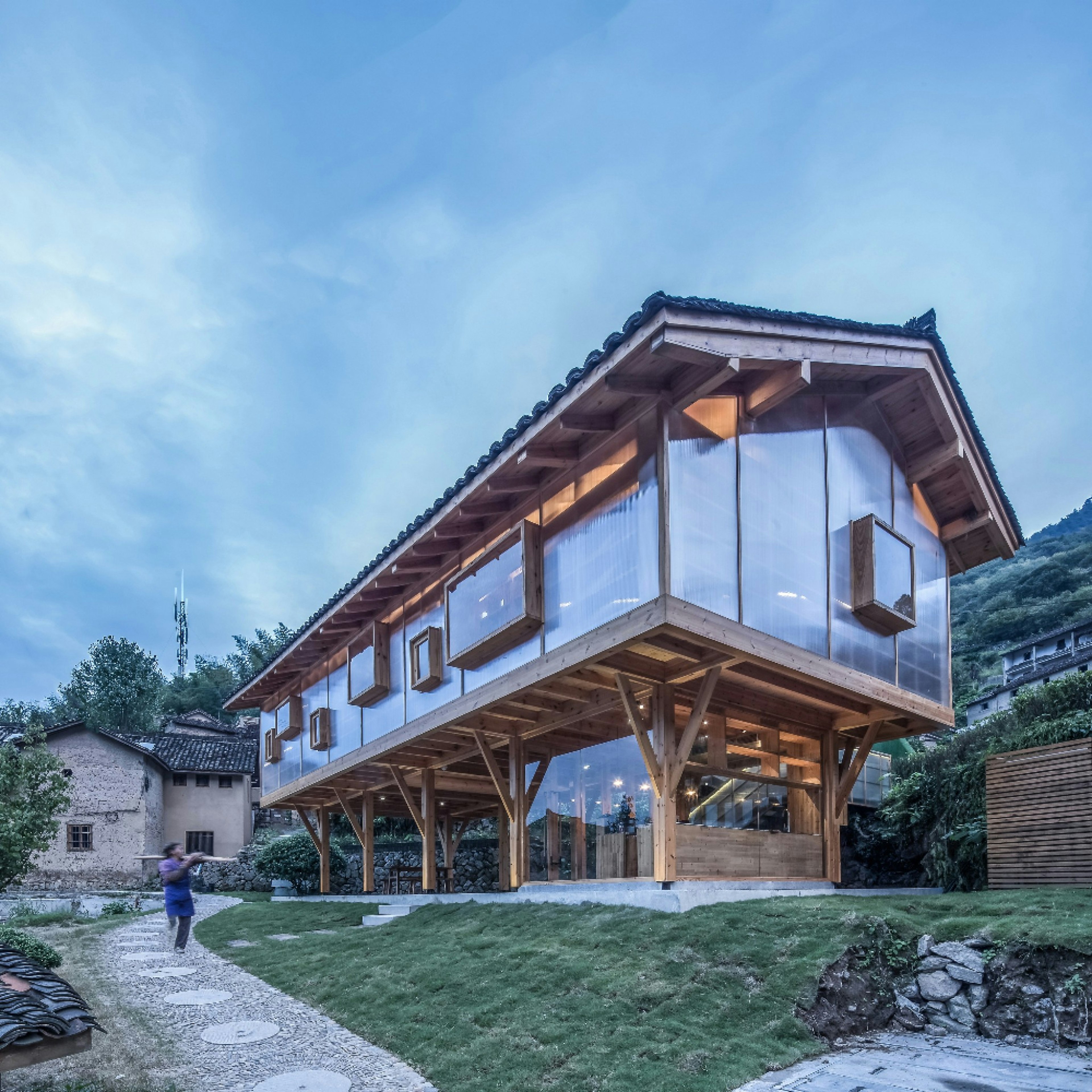 Mountain House in Mist